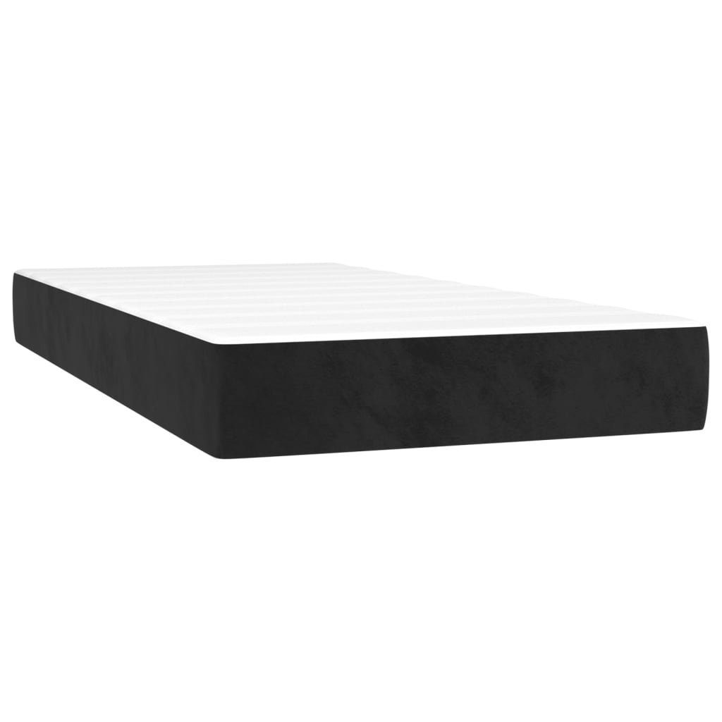 Boxspringmatratze Taschenfederkernmatratze Mittel Schwarz 80x200x20 cm Samt, vidaXL, 20 cm hoch