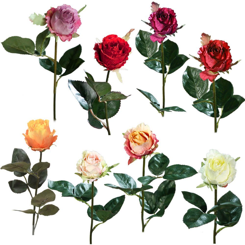 1 37 Rosen, 37 Rose cm, HOBBY, Kolumbien Kunstpflanze Indoor matches21 & HOME Stielrose Stk rot Kunstblume cm Höhe