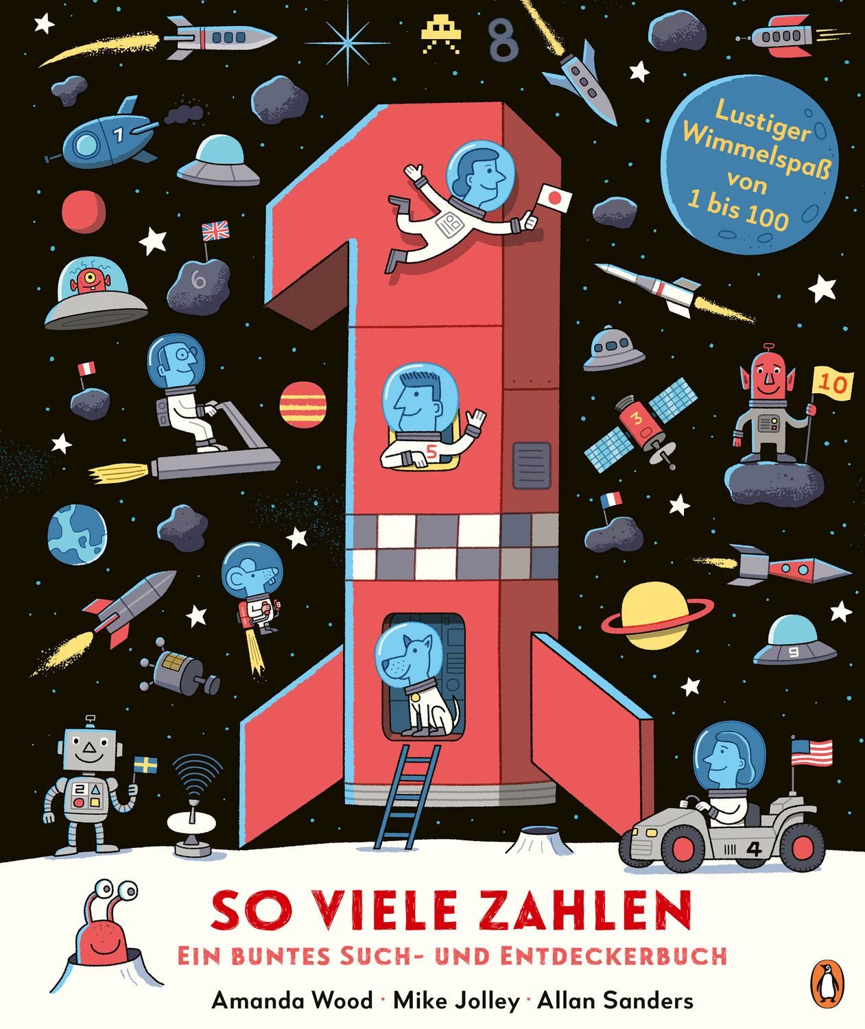 Kinderbuch So viele Zahlen – Ein buntes Such- und Entdeckerbuch Wimmeliges Bilder Amanda Wood, Mike Jolley
