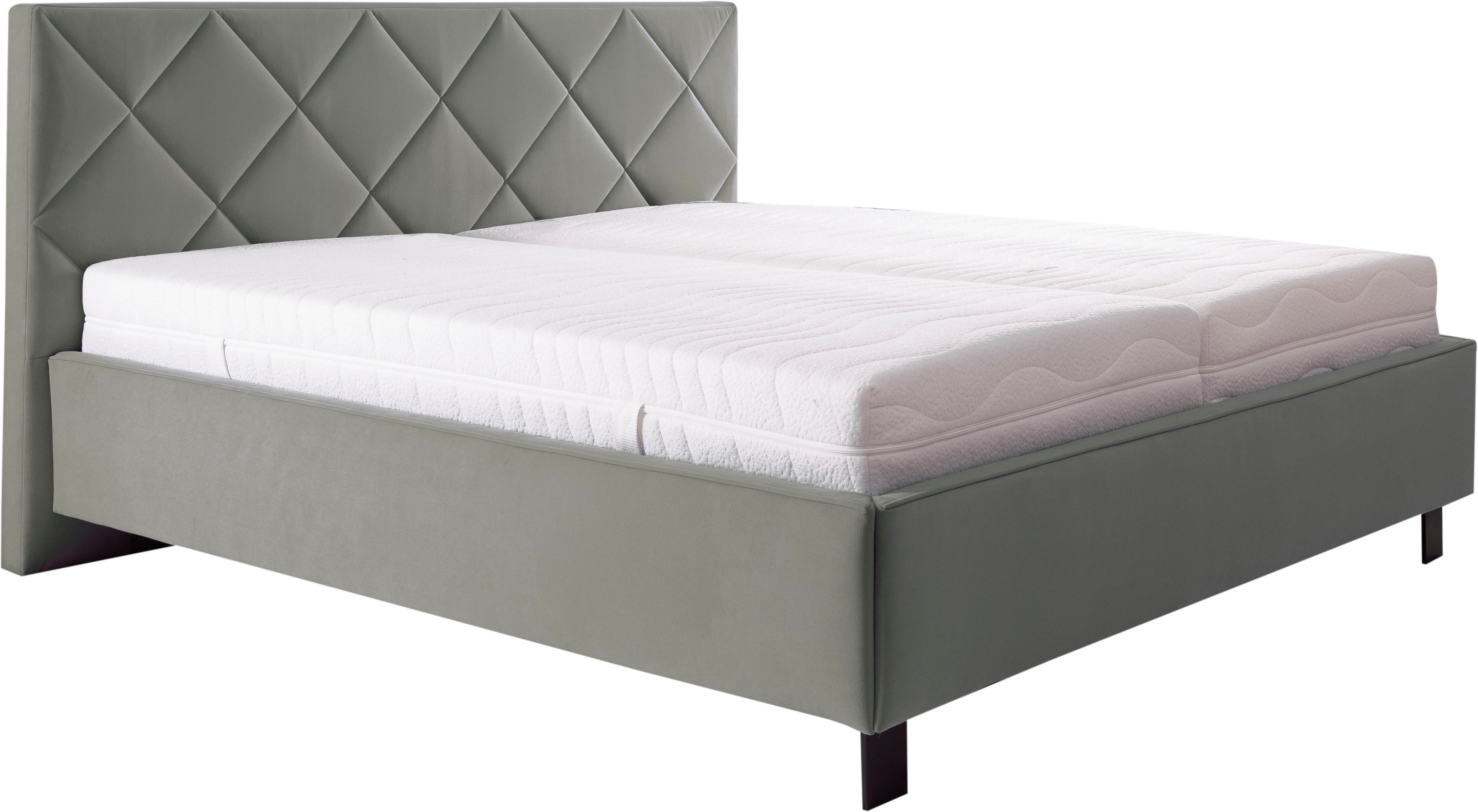 alina Polsterbett Nicuro, 180x200cm, mit verschiedenen Matratzen und Lattenrosten