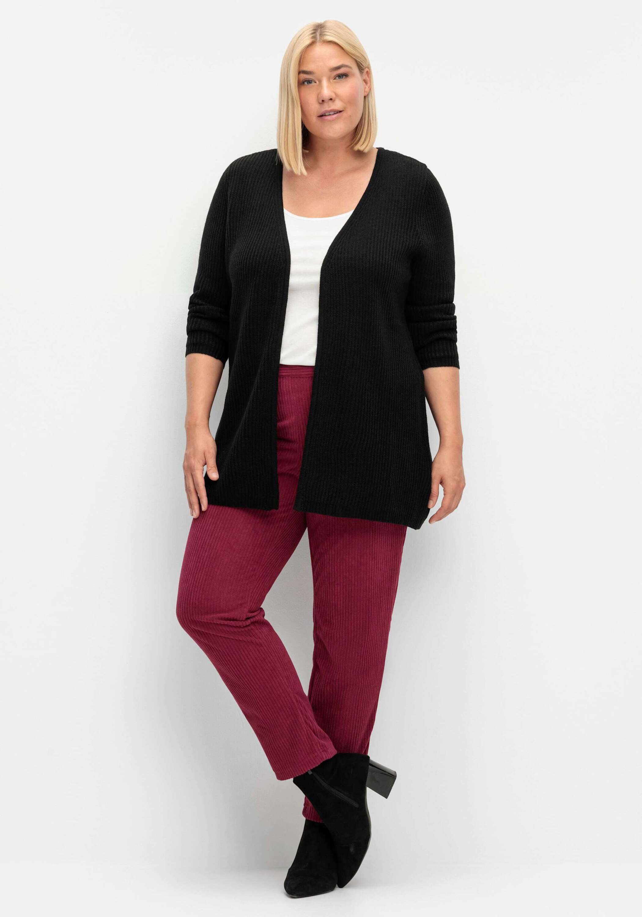 Sieh an! Strickjacke Long-Strickjacke Langarm Sonstiger Warencharakter