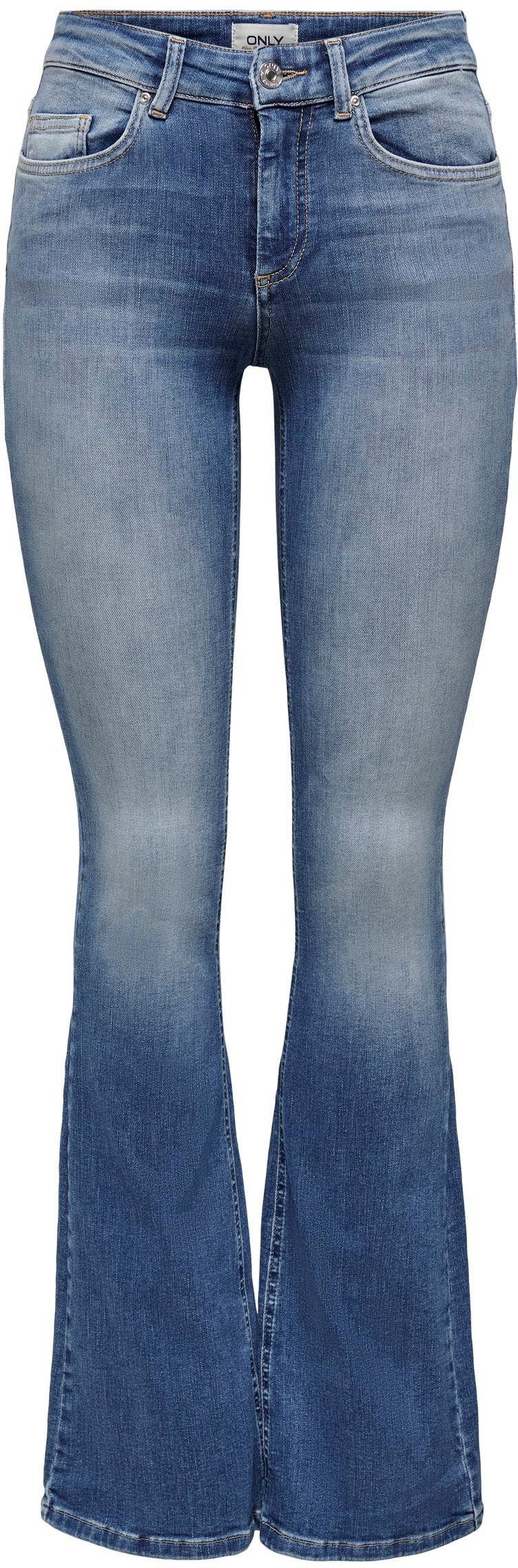 Bootcut-Jeans ONLBLUSH – Bootcut-Jeans mit Mid Waist für bequeme Silhouette
