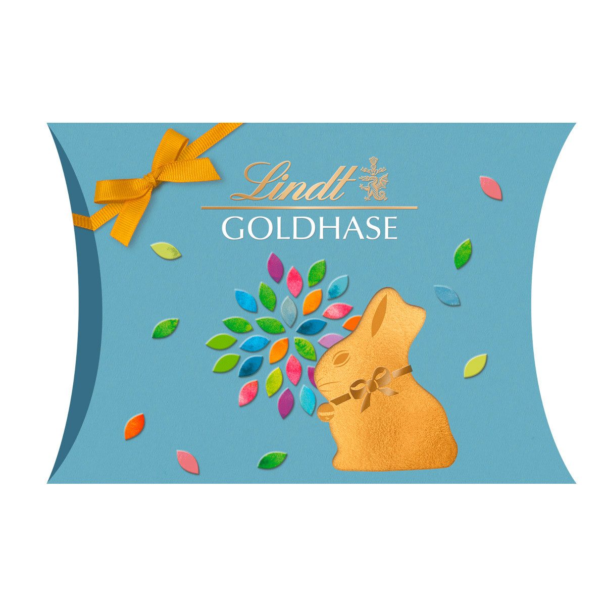 LINDT Schokolade, Lindt Oster Goldhase Cut Out Kissenpackung Vollmilch-Schokolade 39g