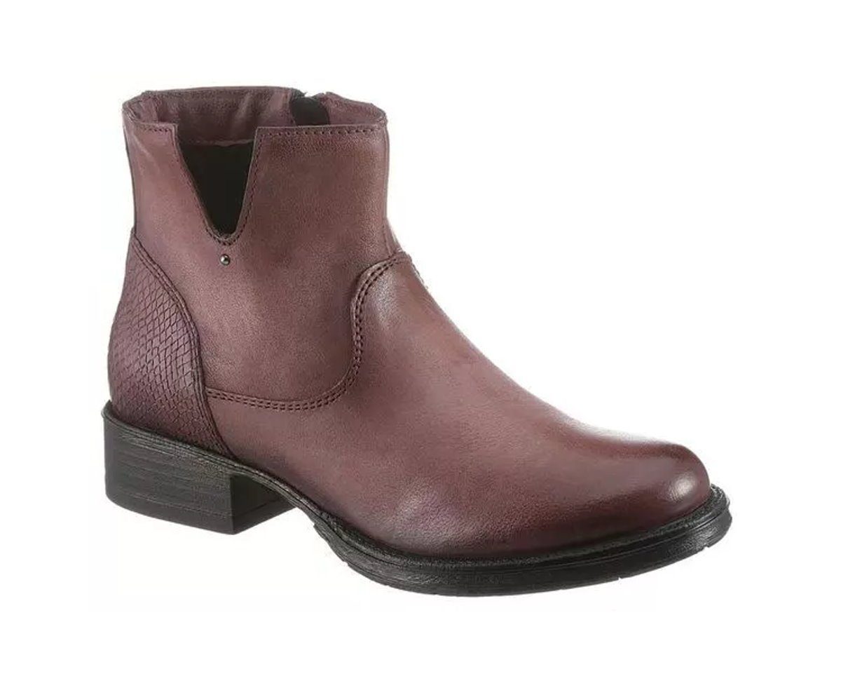 dynamic24 Stiefelette Damen Leder Stiefeletten mauve Stiefel Winterstiefel  Schuhe Boots online kaufen | OTTO