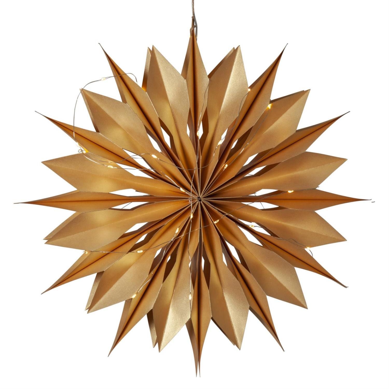 MARELIDA LED Stern Papierstern Weihnachtsstern Faltstern m.Lichterkette hän günstig online kaufen