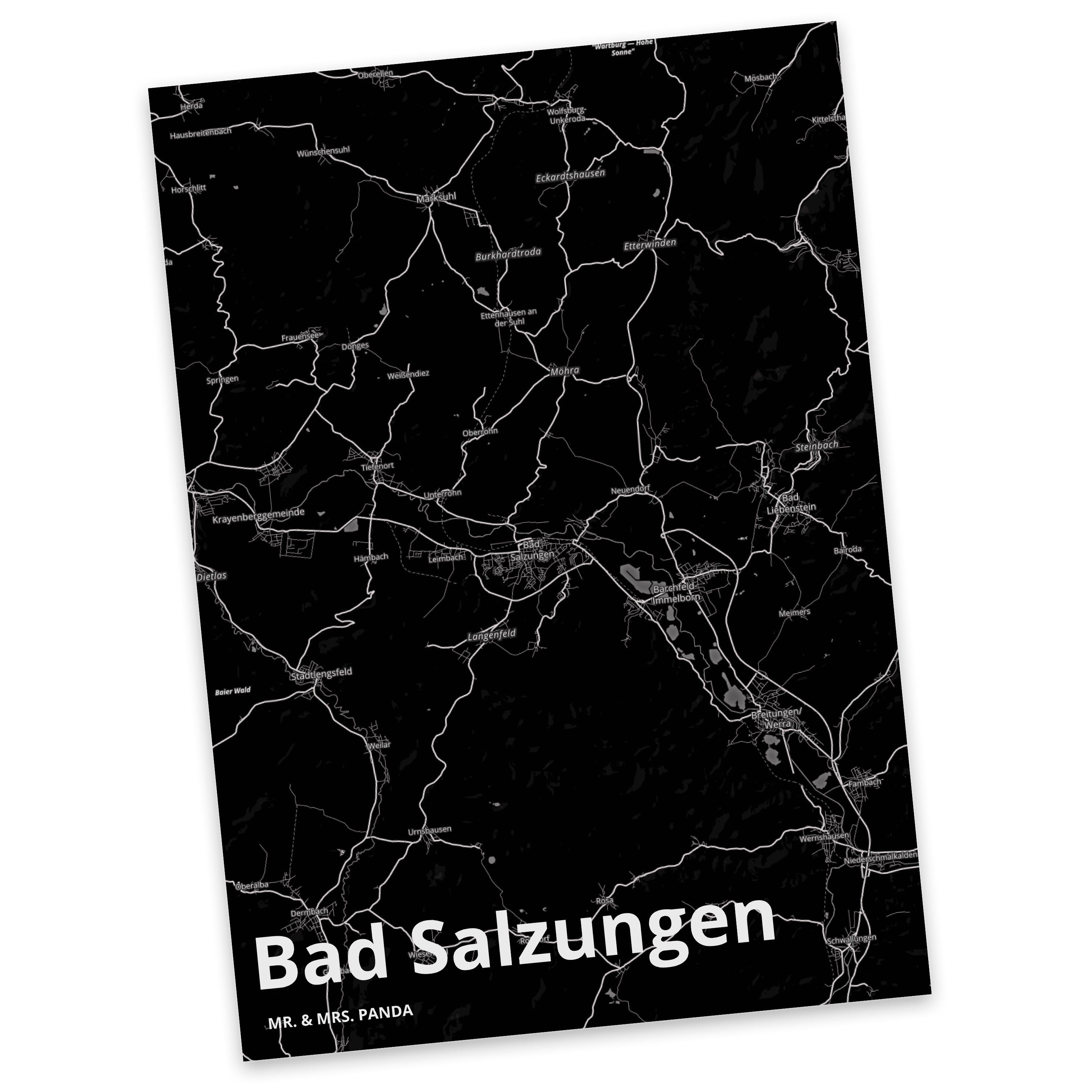 Mr. & Salzungen Dankeskarte, Geschenk, Postkarte Geschenkkarte Städte, Bad Panda Stadt, - Mrs