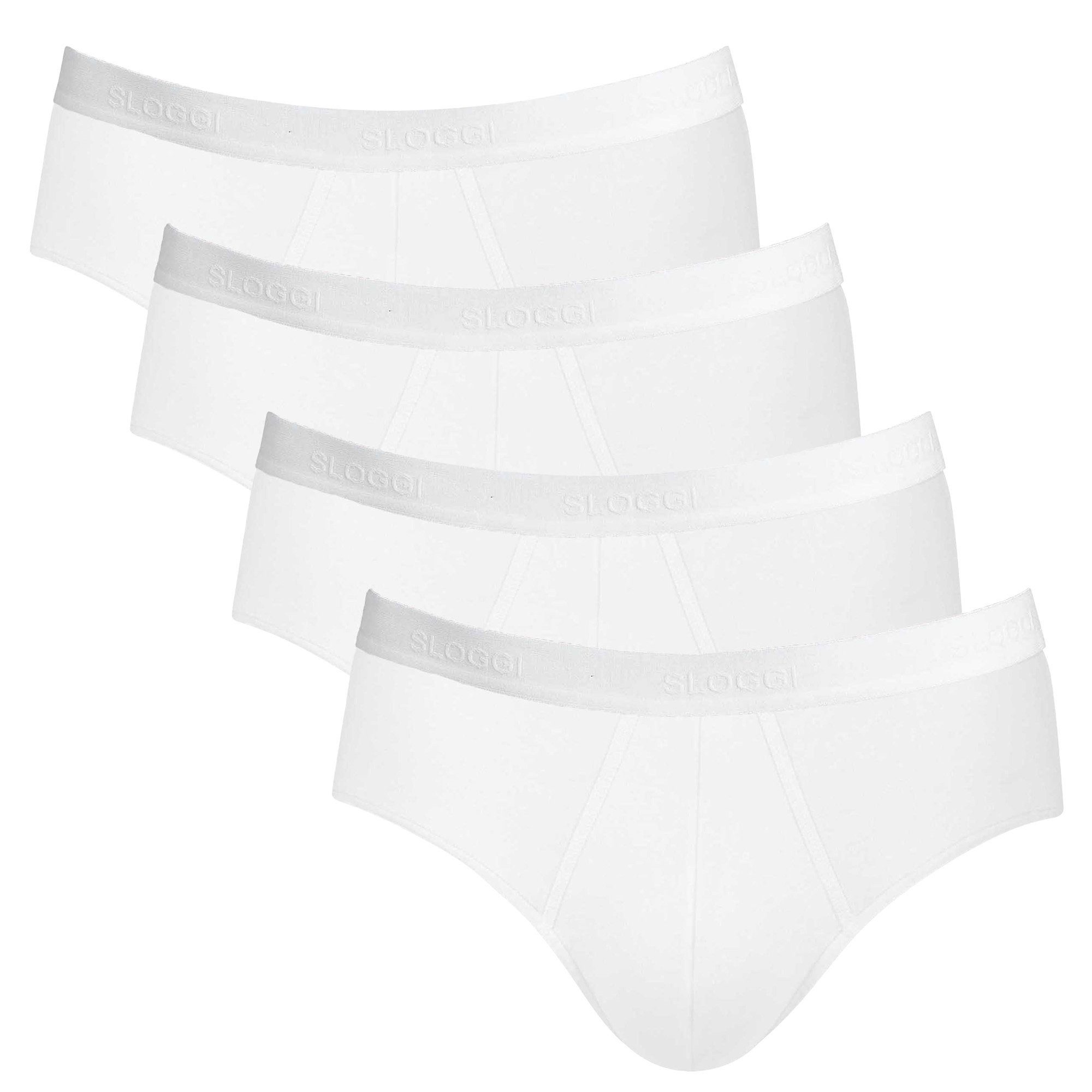 Slip Herren Slip 4er Pack Baumwollmischung Basic Midi