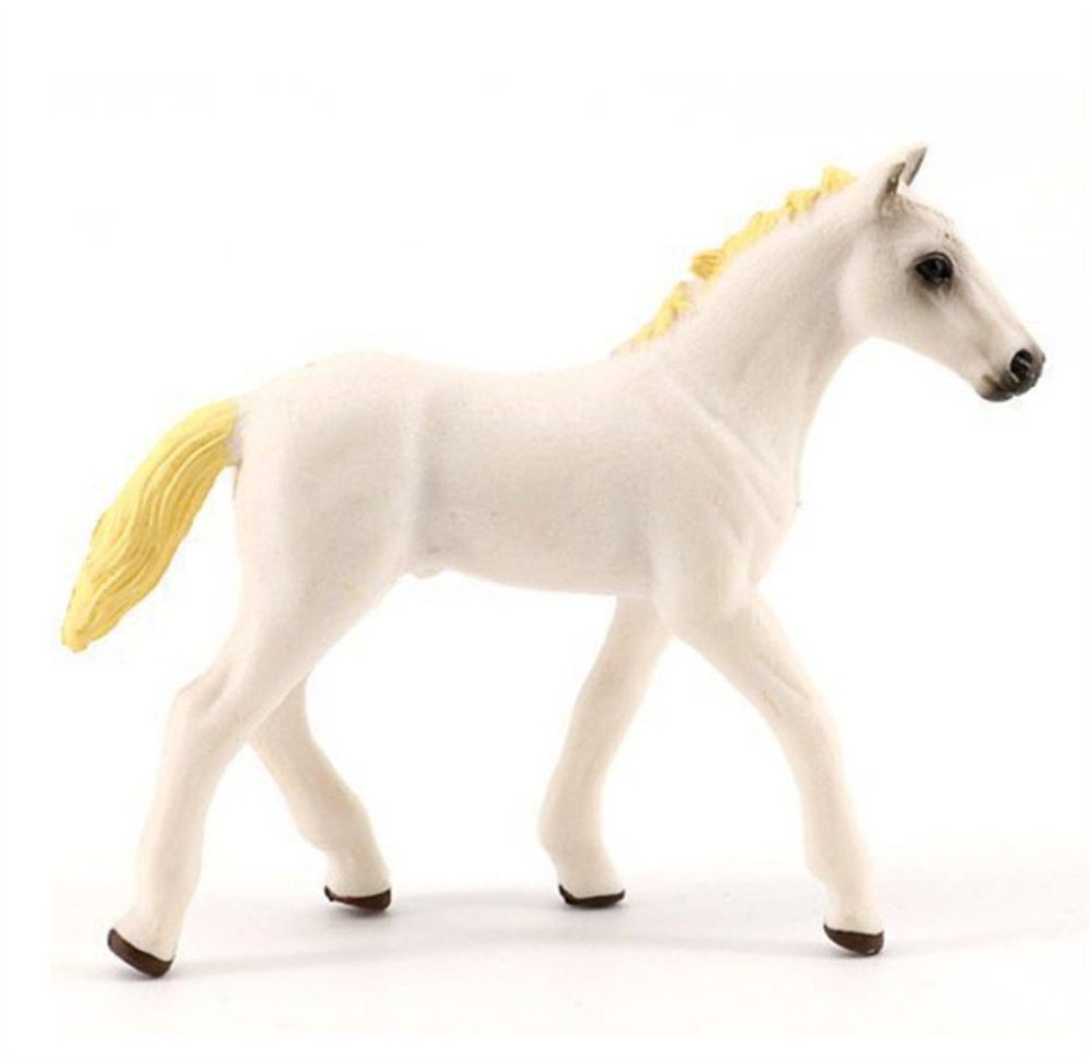 SCRTD Tierfigur Ornamente,Kinderspielzeug, Figuren Stück Tiermodell,Kinderspielzeug,für Tierfiguren, 2 Pferd Kinder Simulation