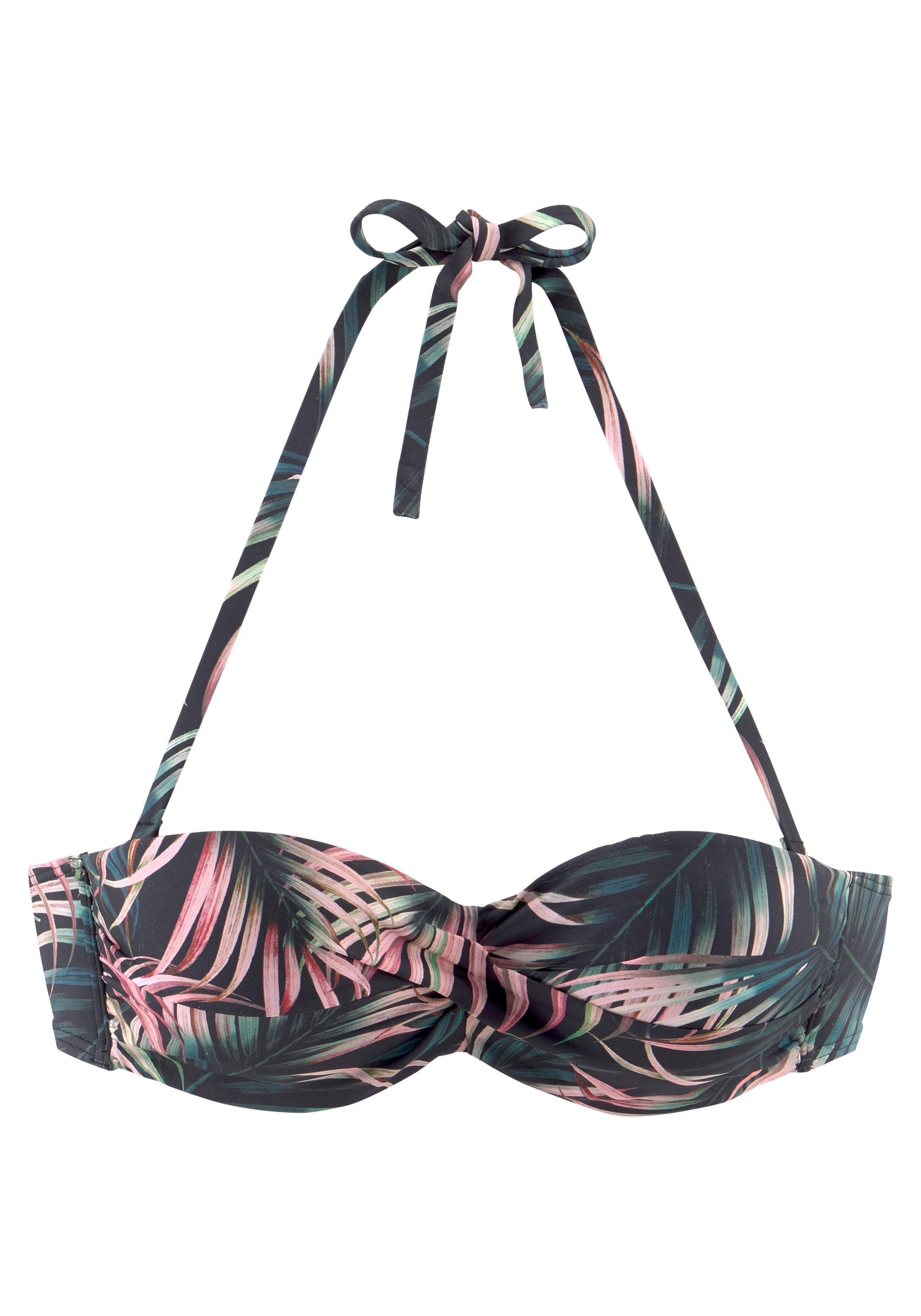 LASCANA Bügel-Bandeau-Bikini-Top Reese, im Palmendesign – Bild 2 von 5