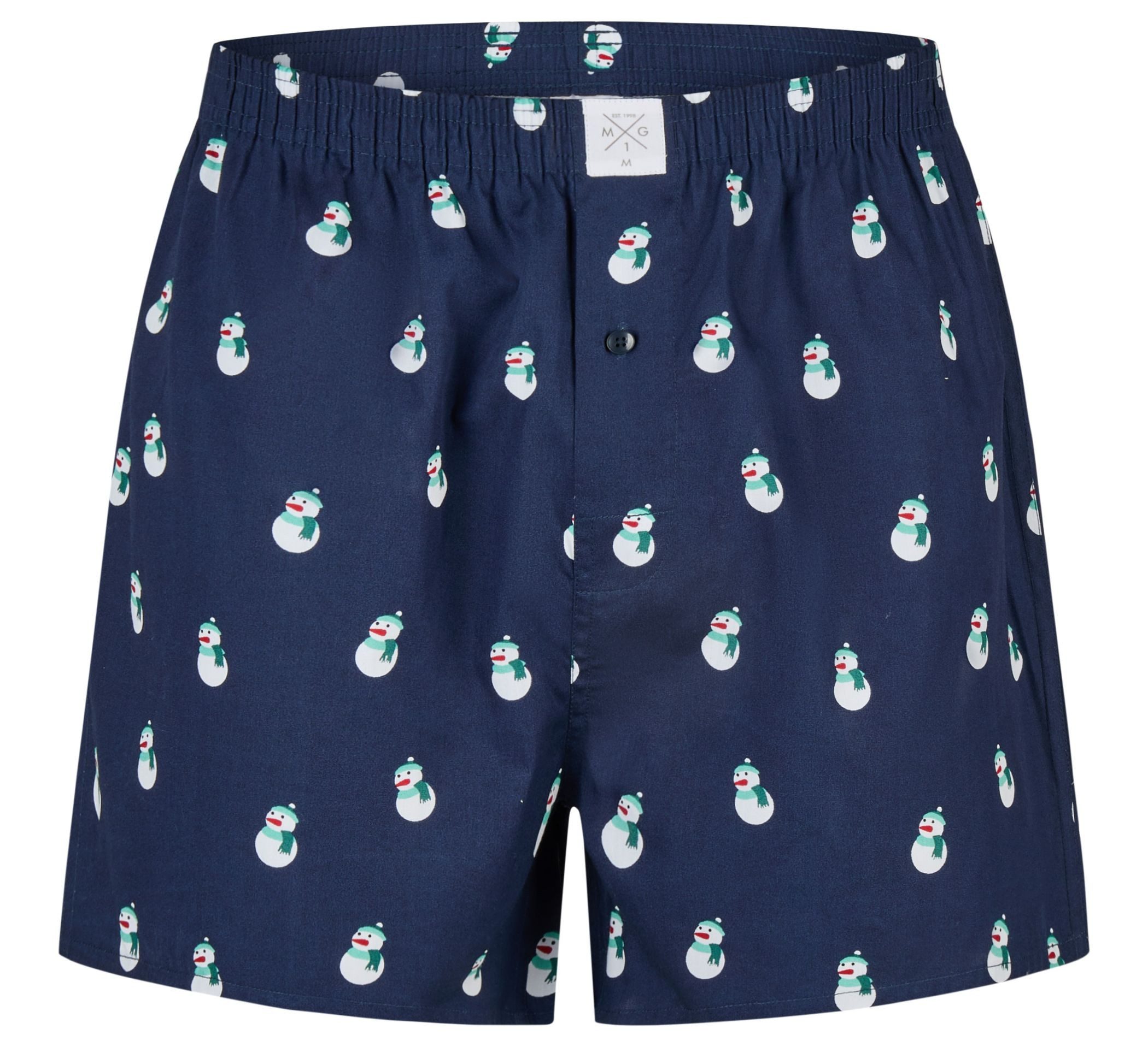 MG-1 Boxershorts MG-1 Herren Boxershorts aus 100% Baumwolle mit Weihnachtsmotiv (1-St)