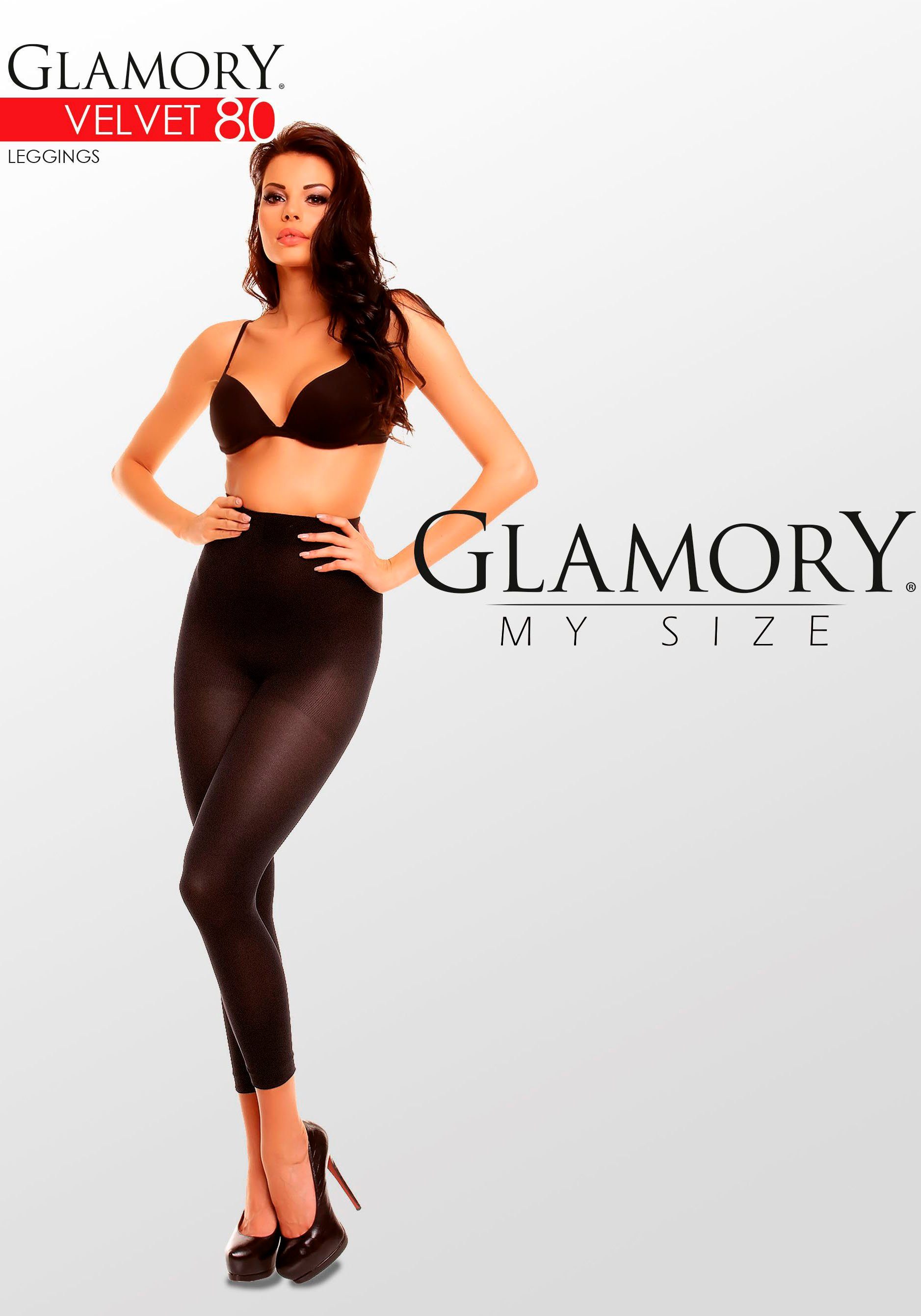 GLAMORY Leggings Velvet (1-tlg) 80 den, blickdicht, seidig matt, bis Gr. 62