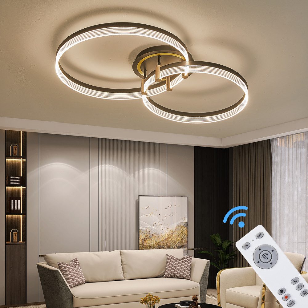 Euroton LED Deckenleuchte LED Deckenleuchte Fernbedienung/Handy-App Lichtfarbe einstellbar, LED fest integriert, Kalt- bis Warmweiß, Lichtfarbe oder/und Helligk – Bild 4 von 5