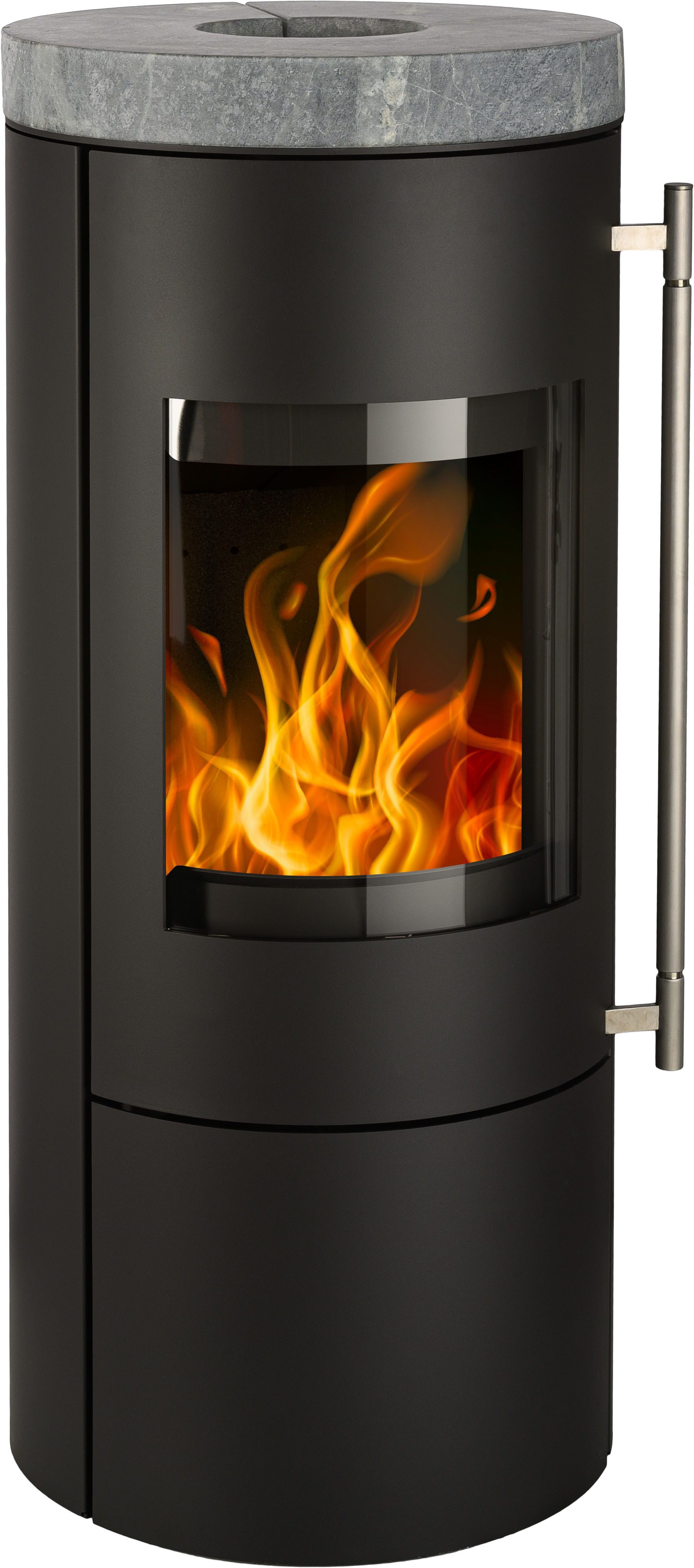 Haas + Sohn Kaminofen LURE, tief-schwarz, Zeitbrand