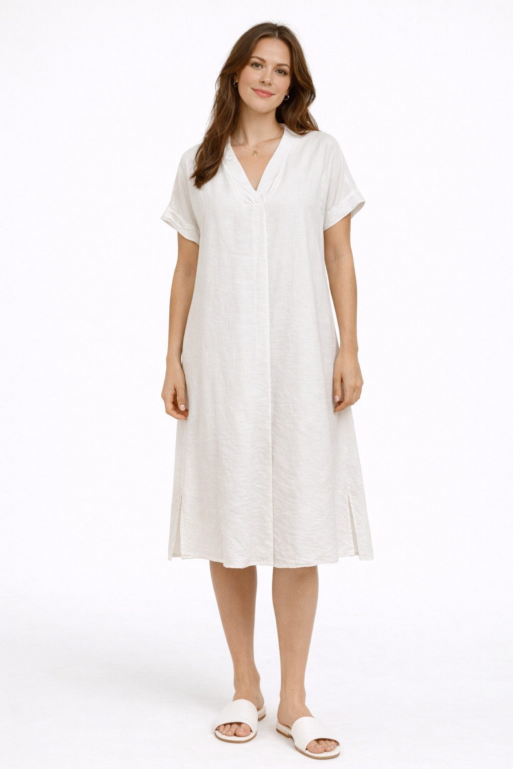 ITALY VIBES Sommerkleid - Kleid Damen - Midikleid - Strandkleid - Viskosekleid - Tunikakleid ONE SIZE / passend für Größe M - XXL