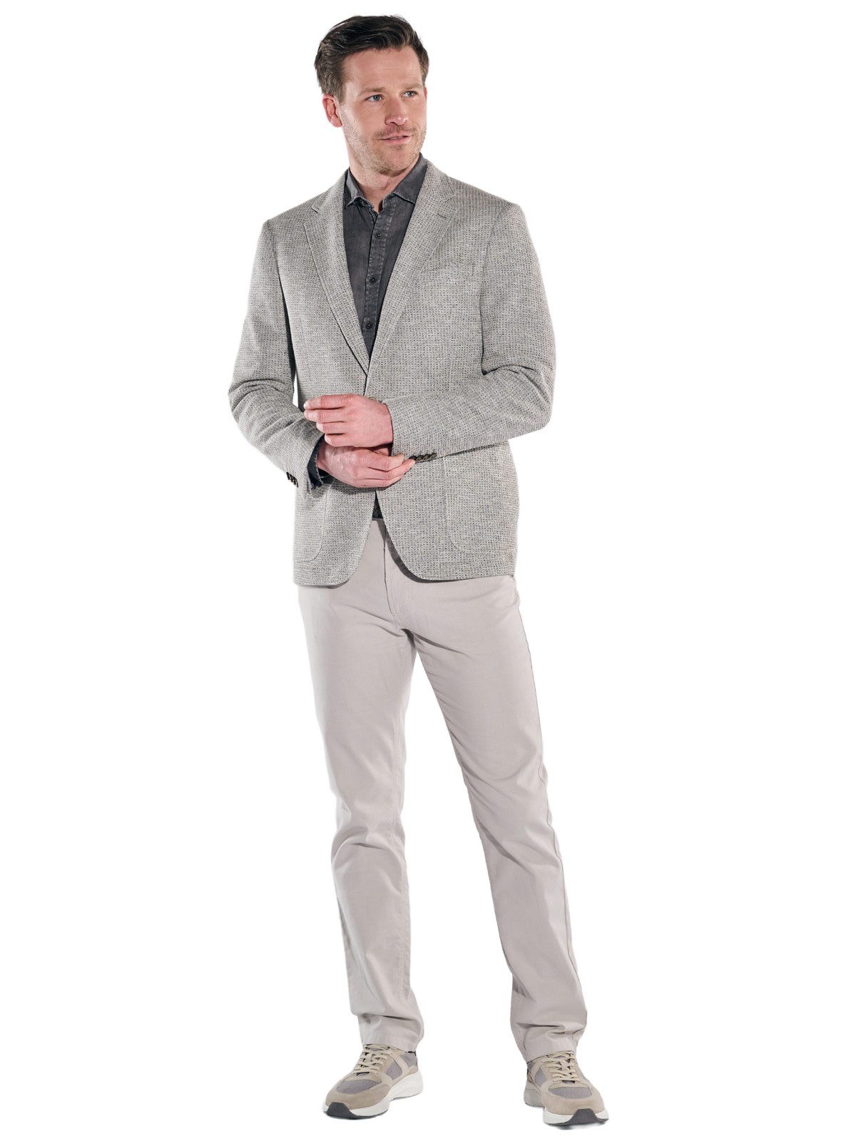 Engbers Sakko Herren Freizeit-Sakko regular, Braunbeige