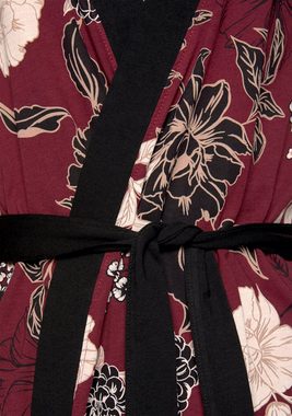 s.Oliver Kimono, Kurzform, Baumwoll-Mix, Gürtel, mit Blumen-Dessin