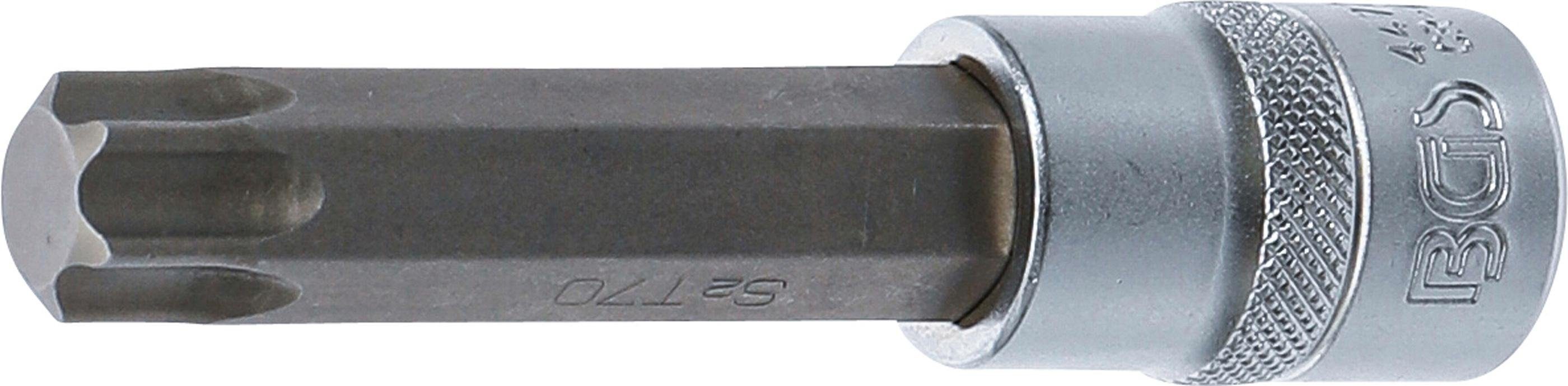 BGS technic Bit-Schraubendreher Bit-Einsatz, Länge Antrieb mm, 12,5 (1/2), Torx) (für 100 Innenvierkant mm T70 T-Profil