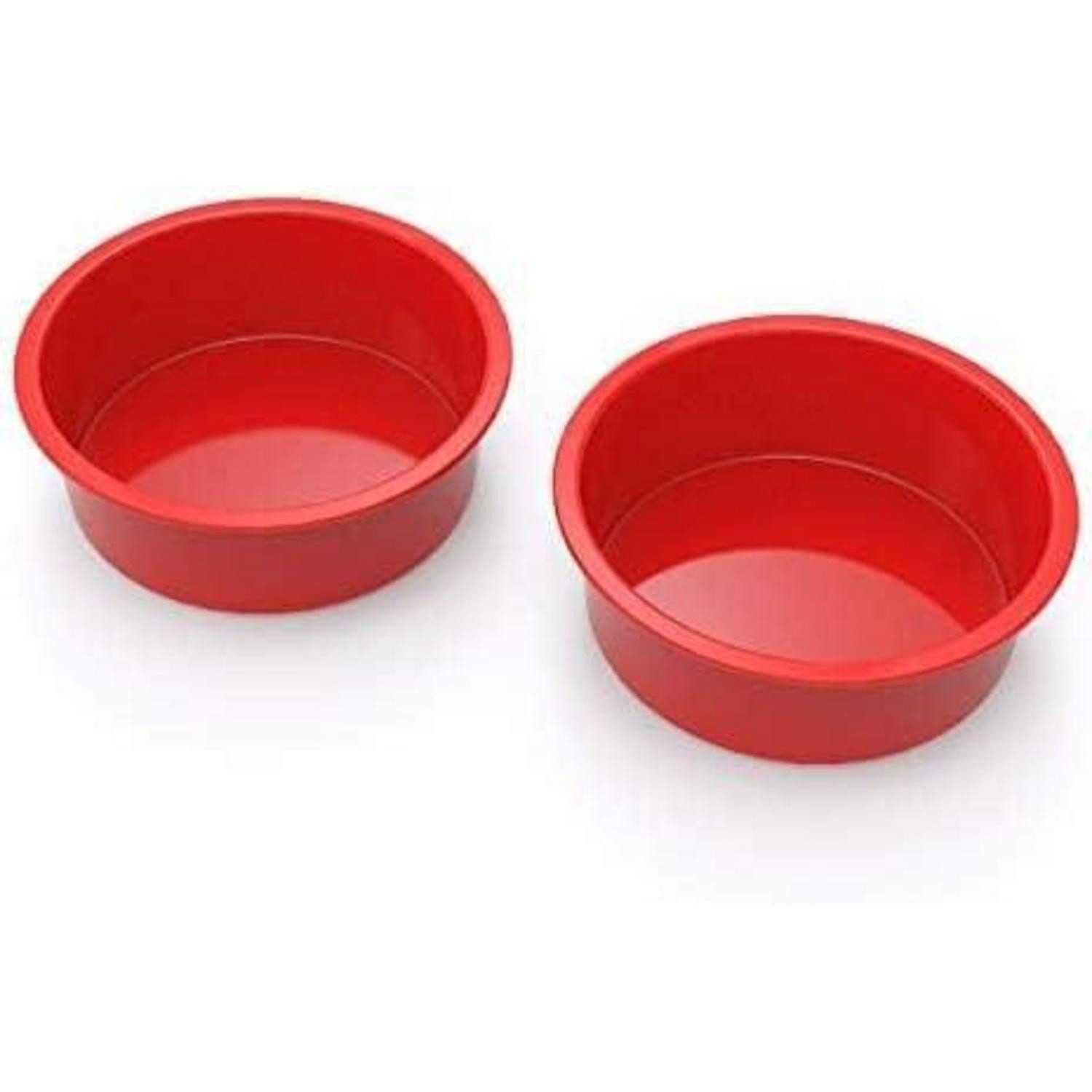 Silikonform Silikon Backform Rund Antihaft 15 cm Schichtkuchen Käsekuchen 2er Set