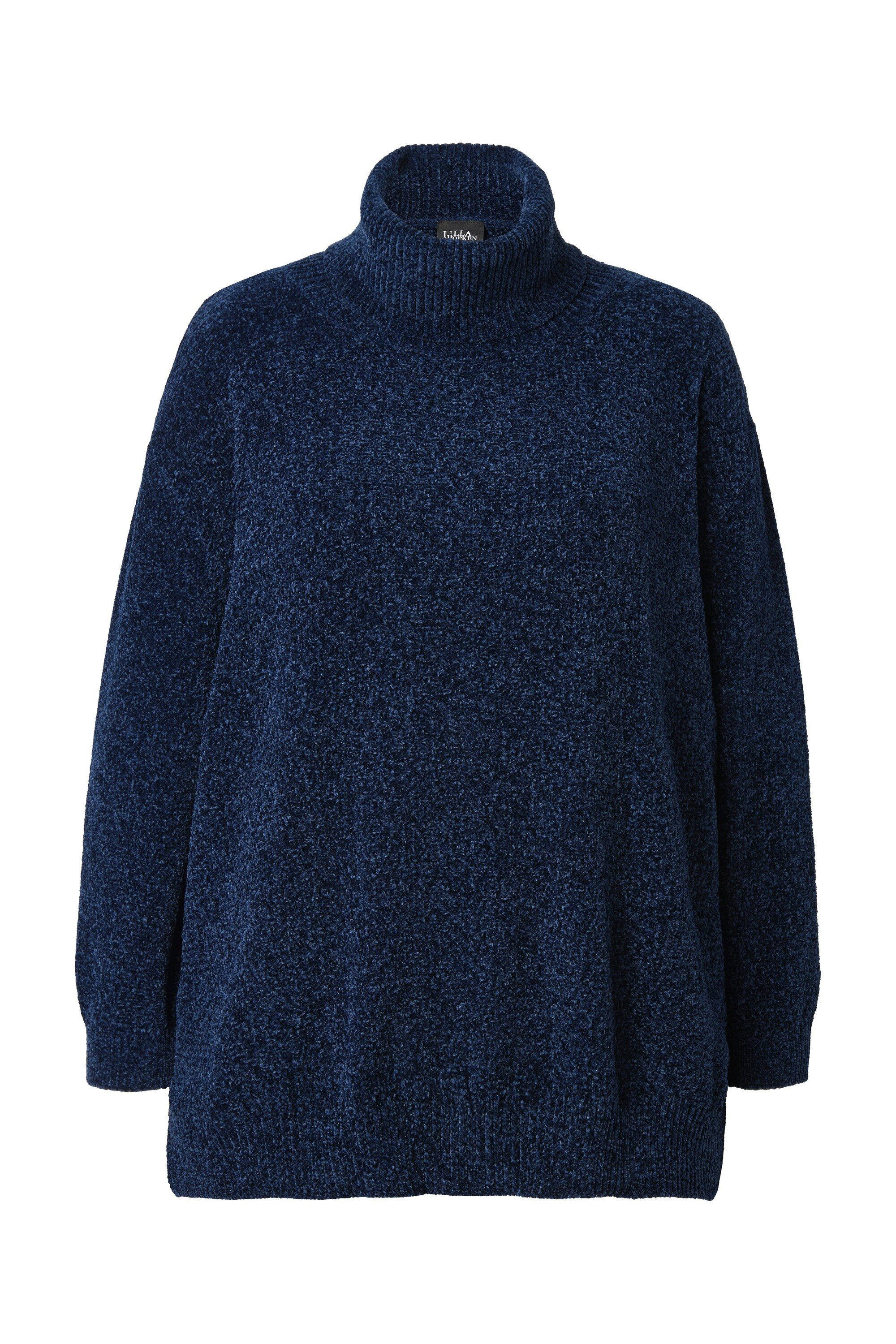Ulla Popken Longpullover Chenille-Pullover Oversized Stehkragen günstig online kaufen