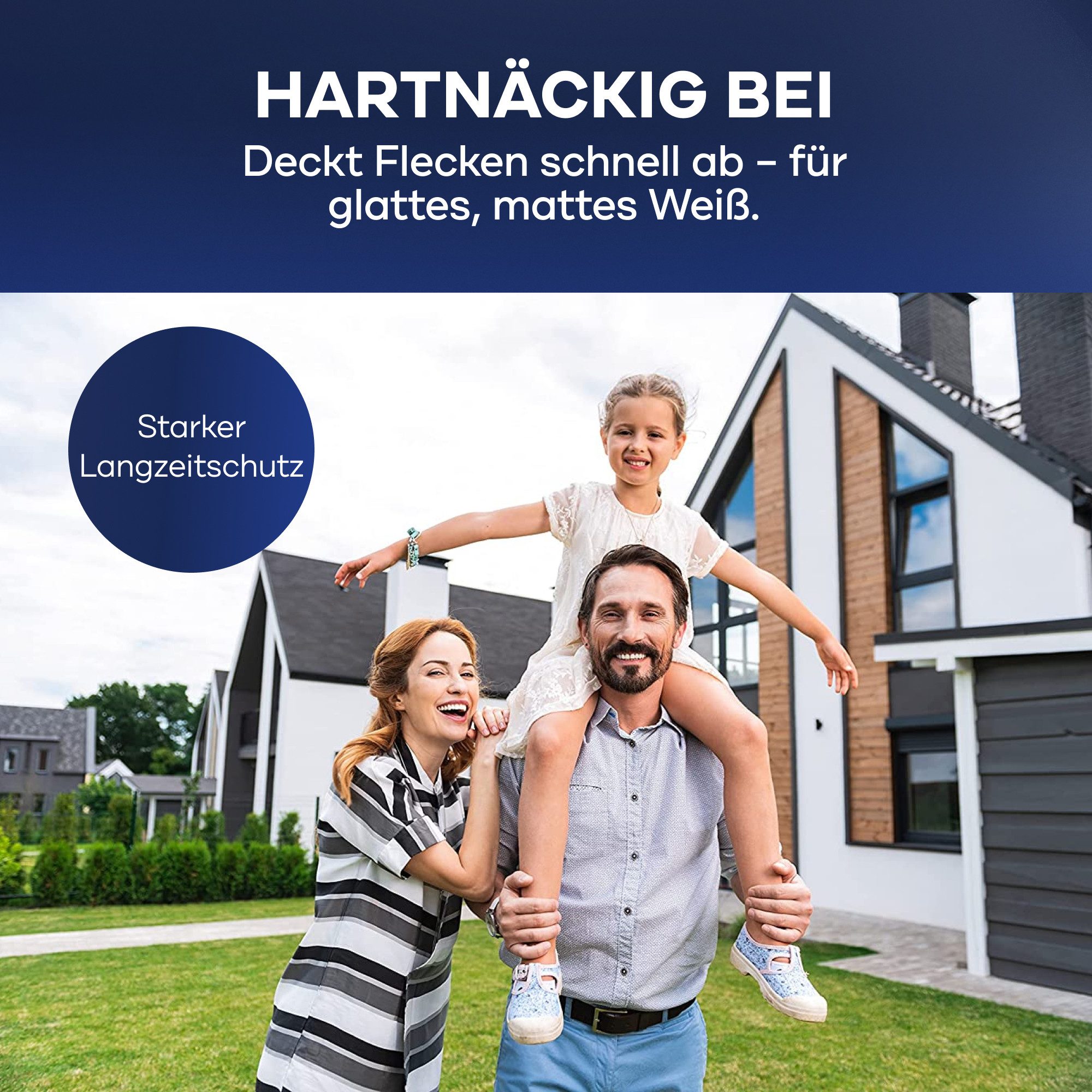 plid Fassadenfarbe Premium Silikon Fassadenfarbe Aussenfarbe Fassadenweiß Anstreichset, Schnelltrocknend