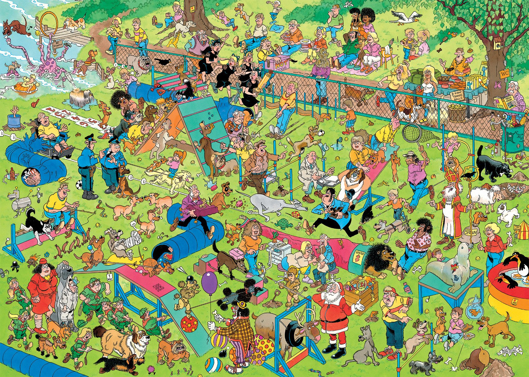 Jan van Haasteren Puzzle Jan van Haasteren, Hunde-Hindernislauf, 1000 Teile günstig online kaufen