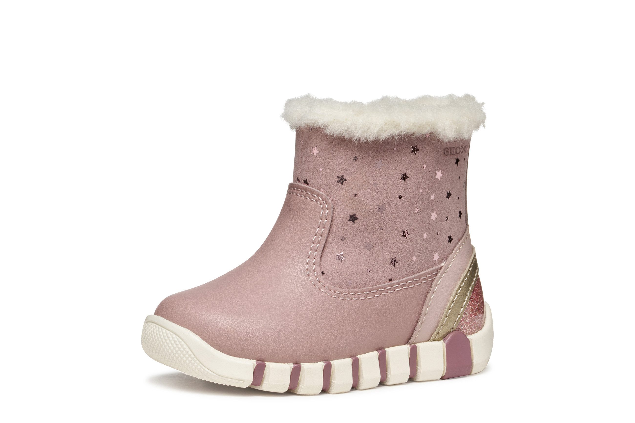 Geox B IUPIDOO GIRL Lauflernschuh Winterstiefel, Stiefelette, Warmfutter, Größenschablone zum Download