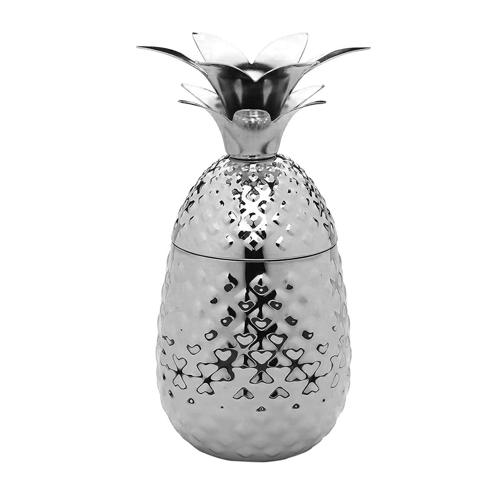 ECHTWERK Glas EW-CT-1701 Ananas Cocktail Ananasbecher, 1-tlg., Edelstahl