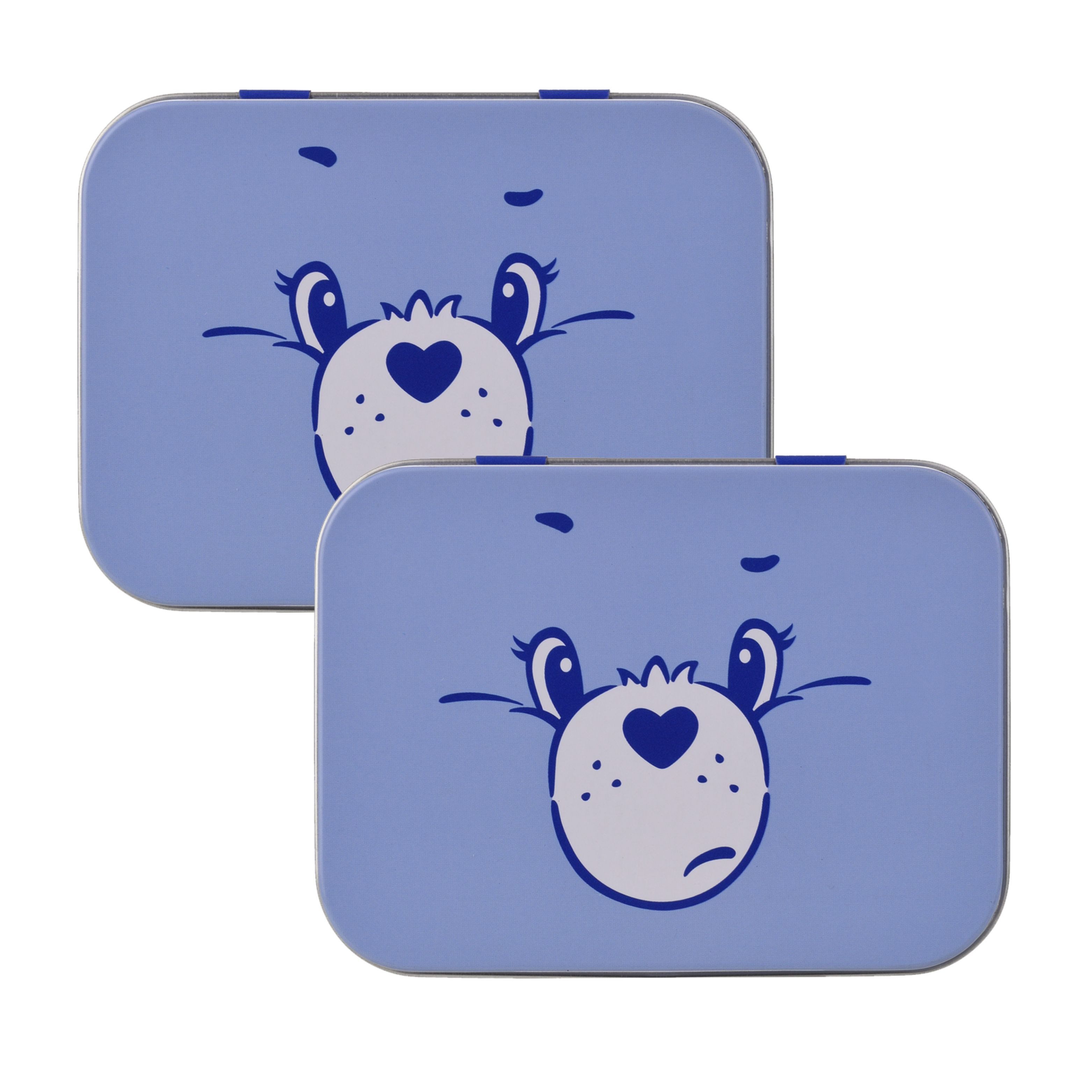 HF Home Flair Wundpflaster Glücksbärchis Blau Kinder Pflaster-Box mit 24 bunten Motiv-Pflastern (2 St), Motiv: Glücksbärchis, blau