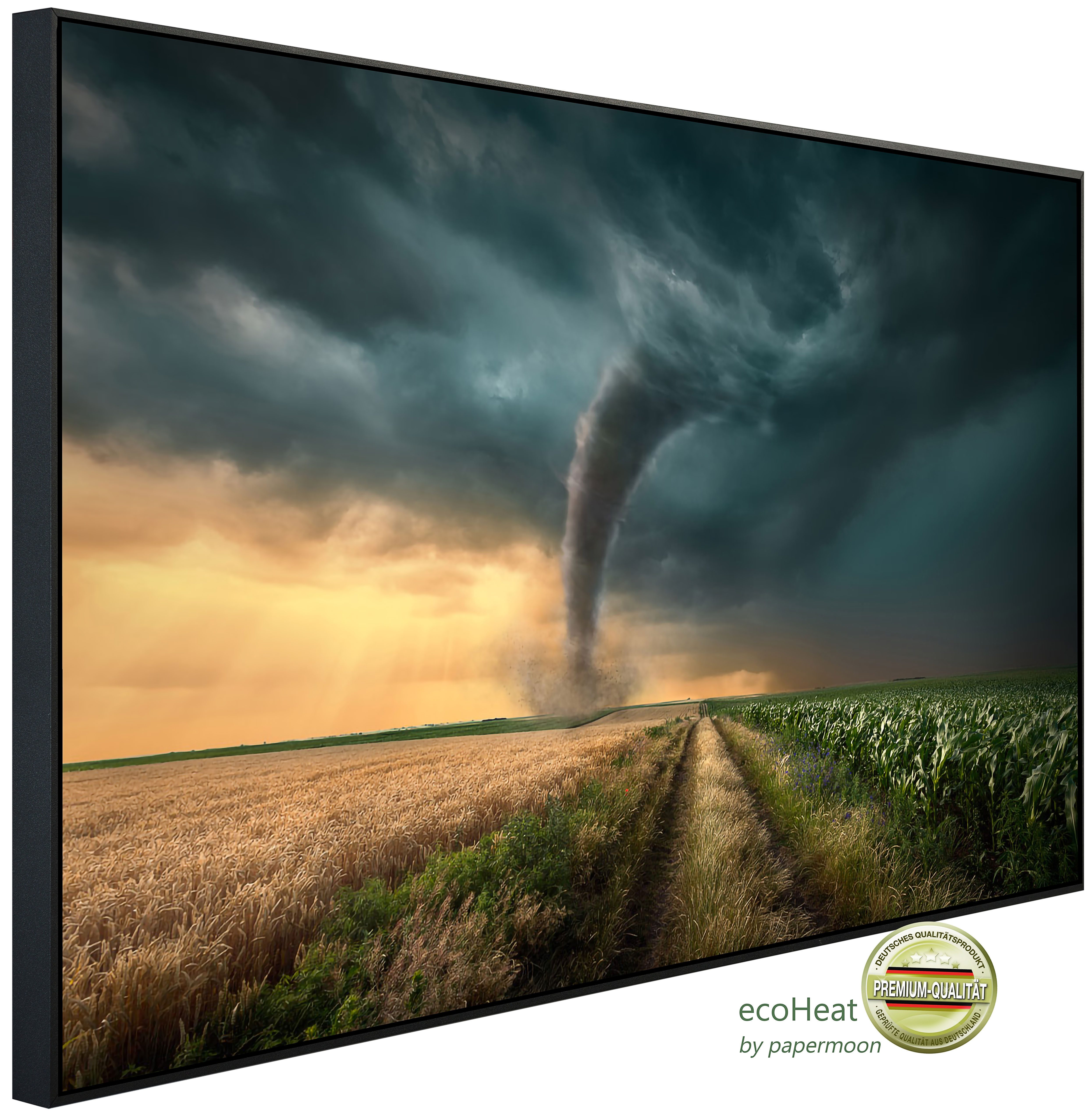 Papermoon Infrarotheizung INFRAROT-BILD-HEIZUNG, Wirbelstum in Feld, TÜV-Rheinland/GS zertifiziert, angenehme Strahlungswärme