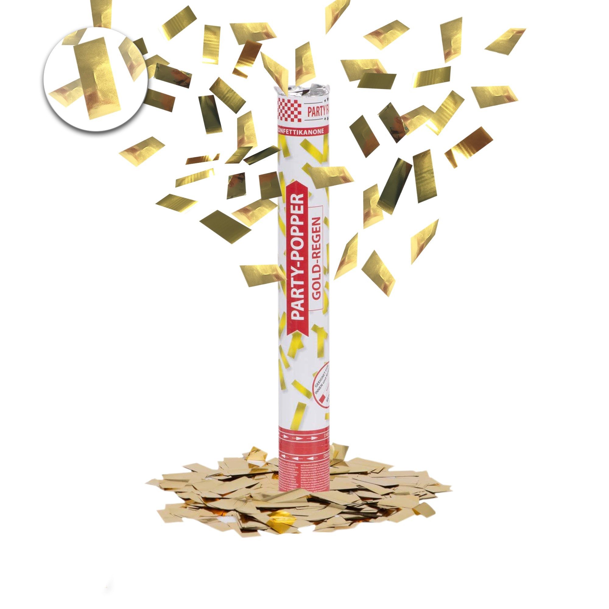 Party Factory Konfetti Party Popper 40 cm Konfettikanone mit glitzernem Konfetti