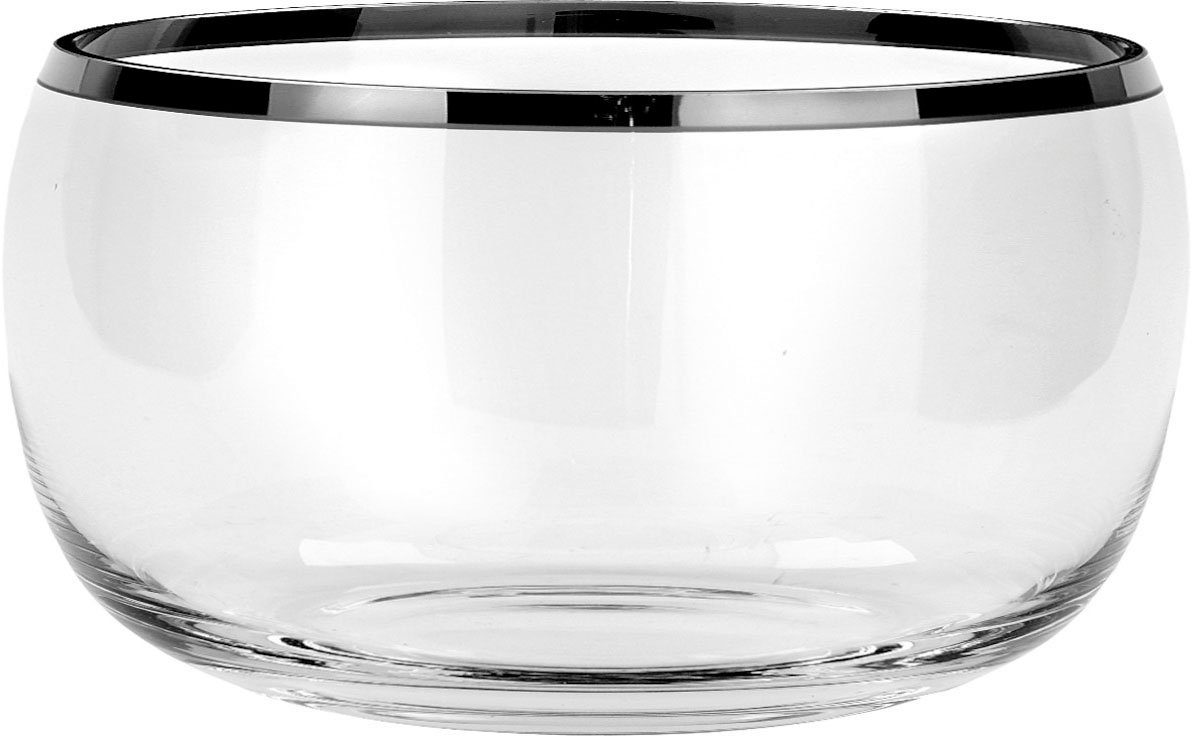 (1-tlg), Glas, Servierschale mit Fink Platinumauflage PLATINUM, mandbemalter