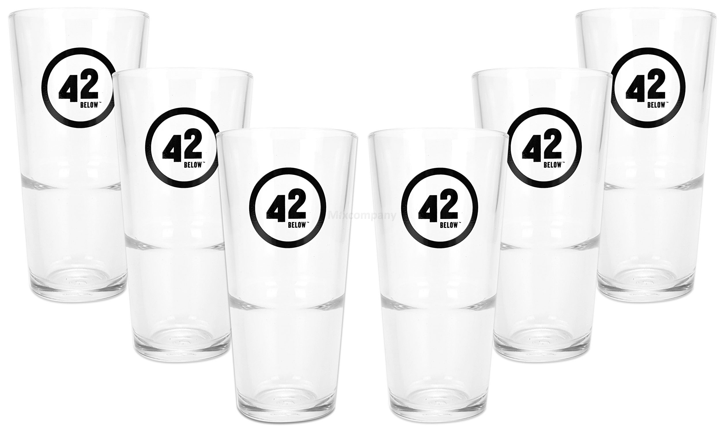 Gläser-Set 42 Below Vodka Cocktail Longdrink Glas Gläser Set - 6x Longdrinkglä