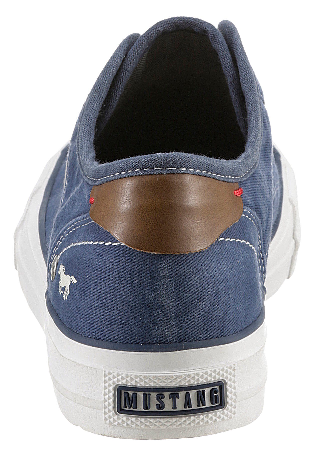 Slip-On Sneaker praktischem Shoes Mustang Gummizug mit dunkelblau