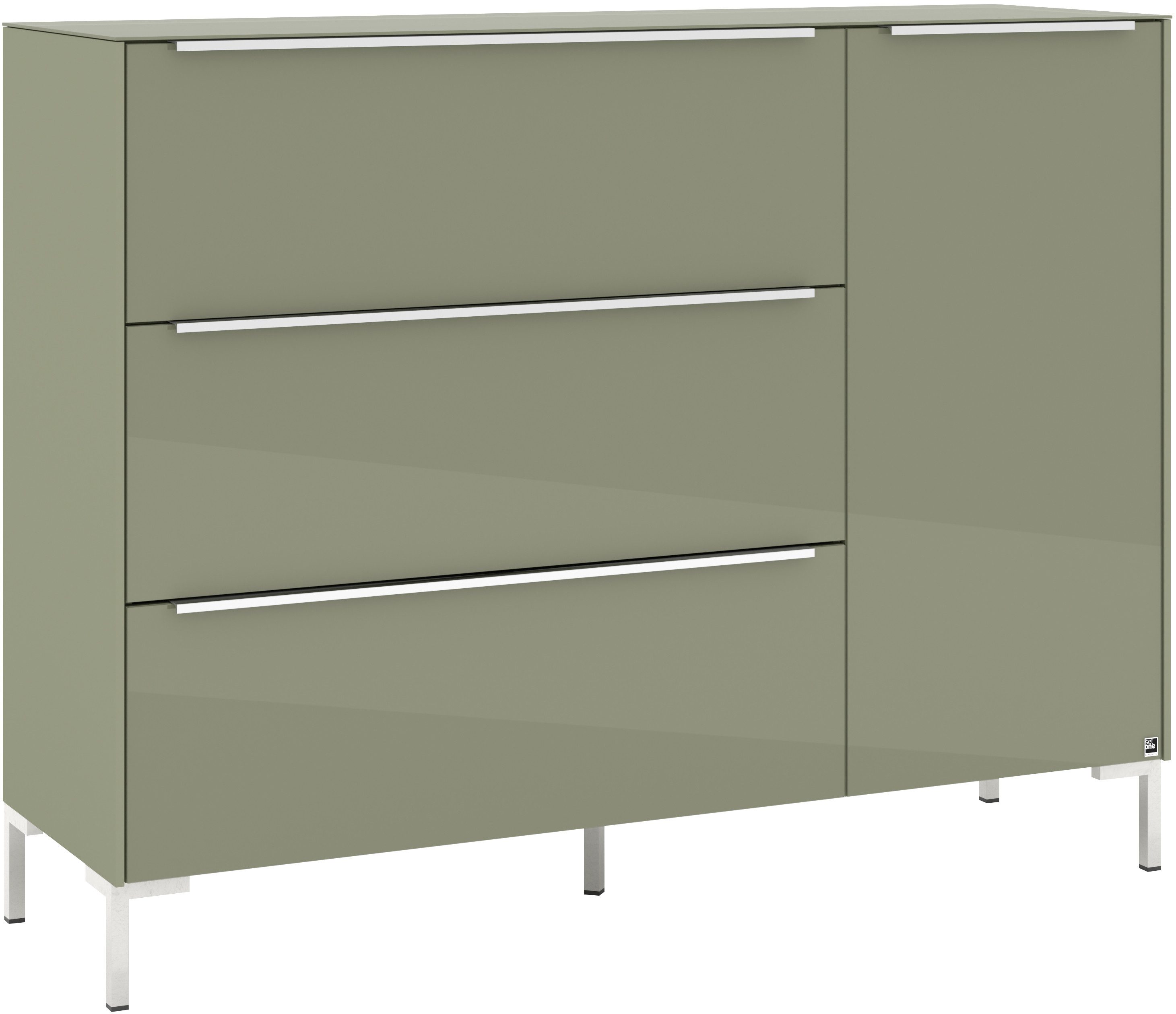 set one by Musterring Sideboard Reno (1 St), Mit Winkelfuß in diversen Farben, 108 cm Höhe & Farbauswahl
