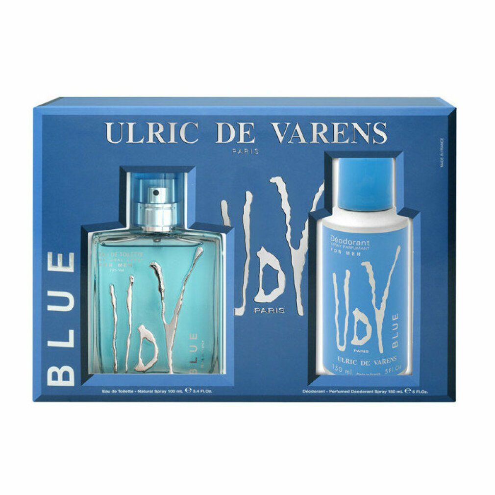 Ulric De Varens Duft-Set Blue Eau De Toilette Spray 100ml Set 2 Artikel