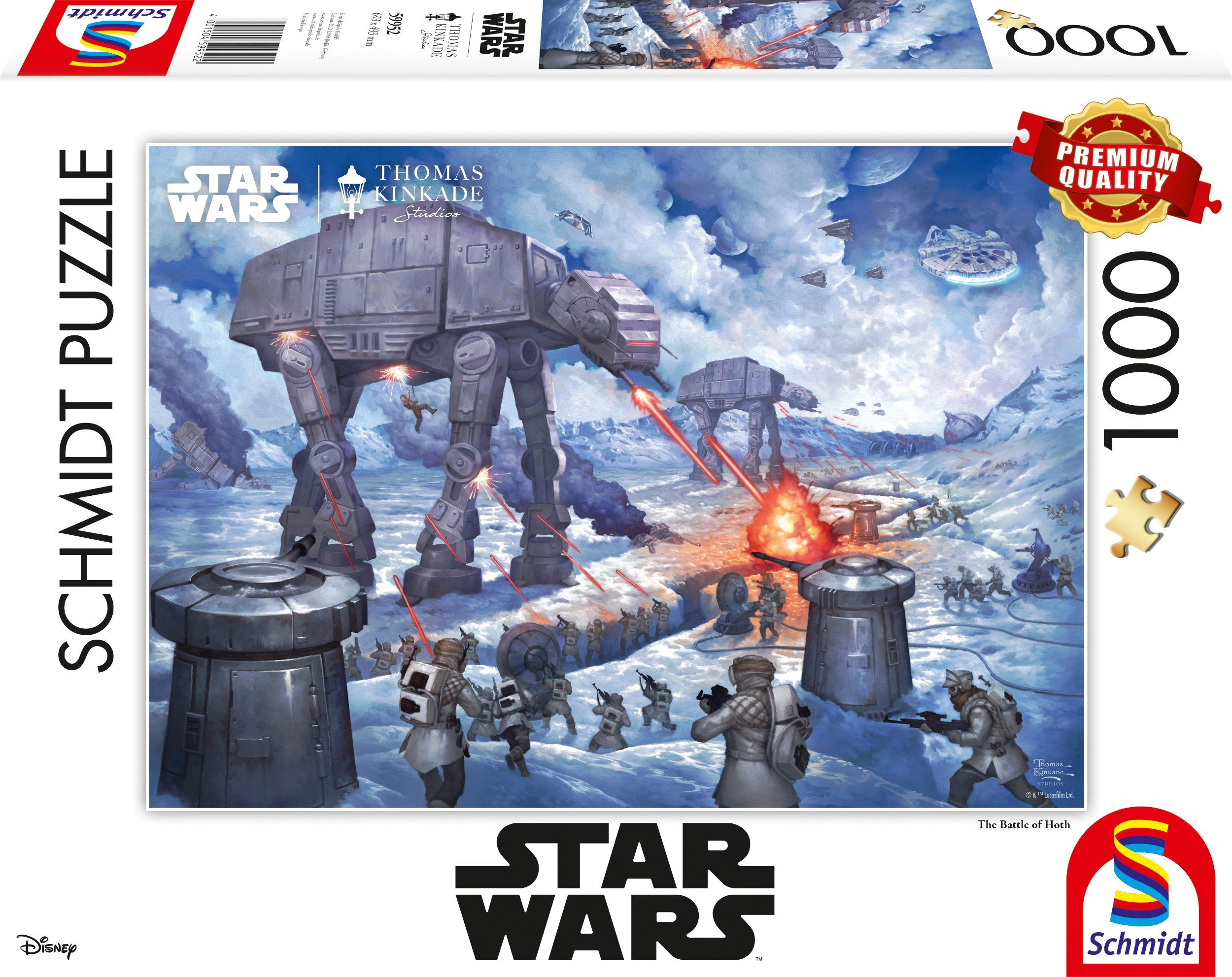 Schmidt Spiele Puzzle Hoth, The 1000 of Battle Made Europe Puzzleteile, in