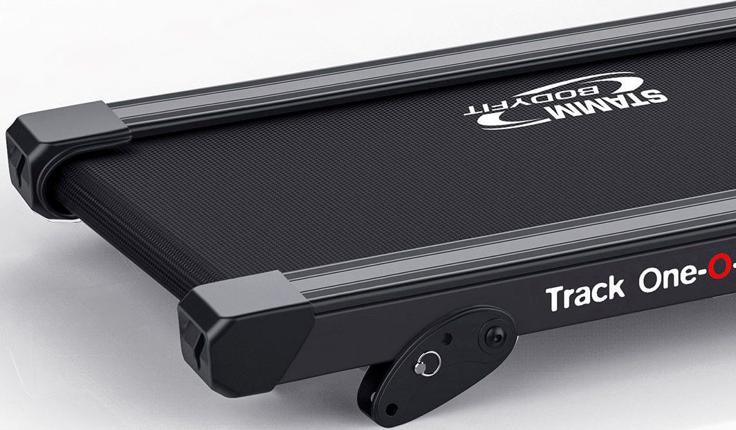 STAMM BODYFIT Laufband TRACK ONE-O-ONE (LED-Anzeige in ROT), bis max. 13 km/h, klappbar, 110 kg max. Benutzergewicht