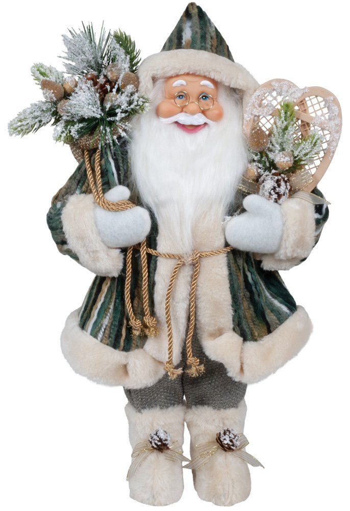 Dekofigur 45/80cm, Weihnachtsdeko Weihnachtsmann Nielson Christmas Größen Paradise versch. Grau