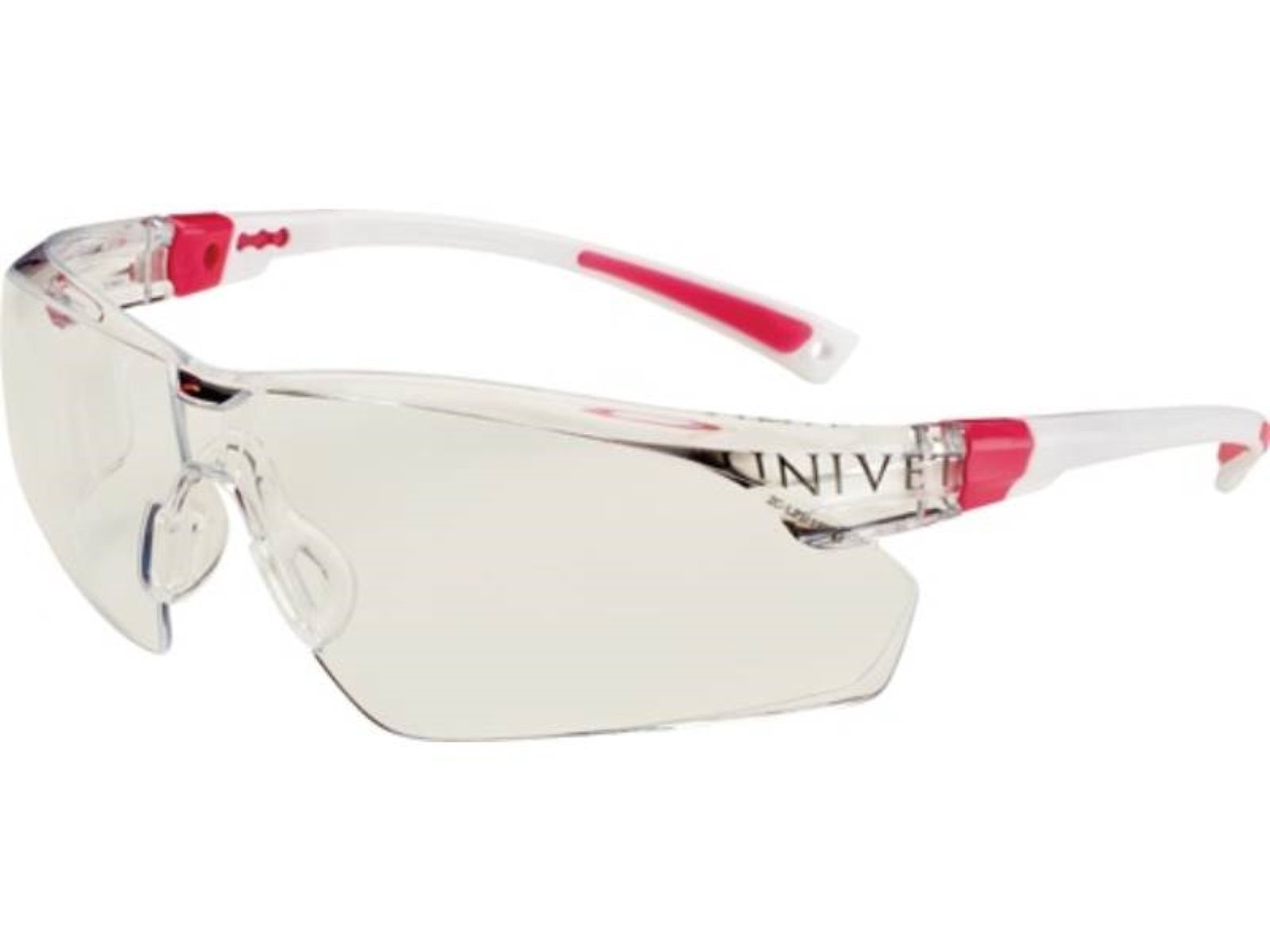 Univet Arbeitsschutzbrille Schutzbrille 506 UP EN 166,EN 170 Bügel weiß rosa,Scheibe klar PC UN