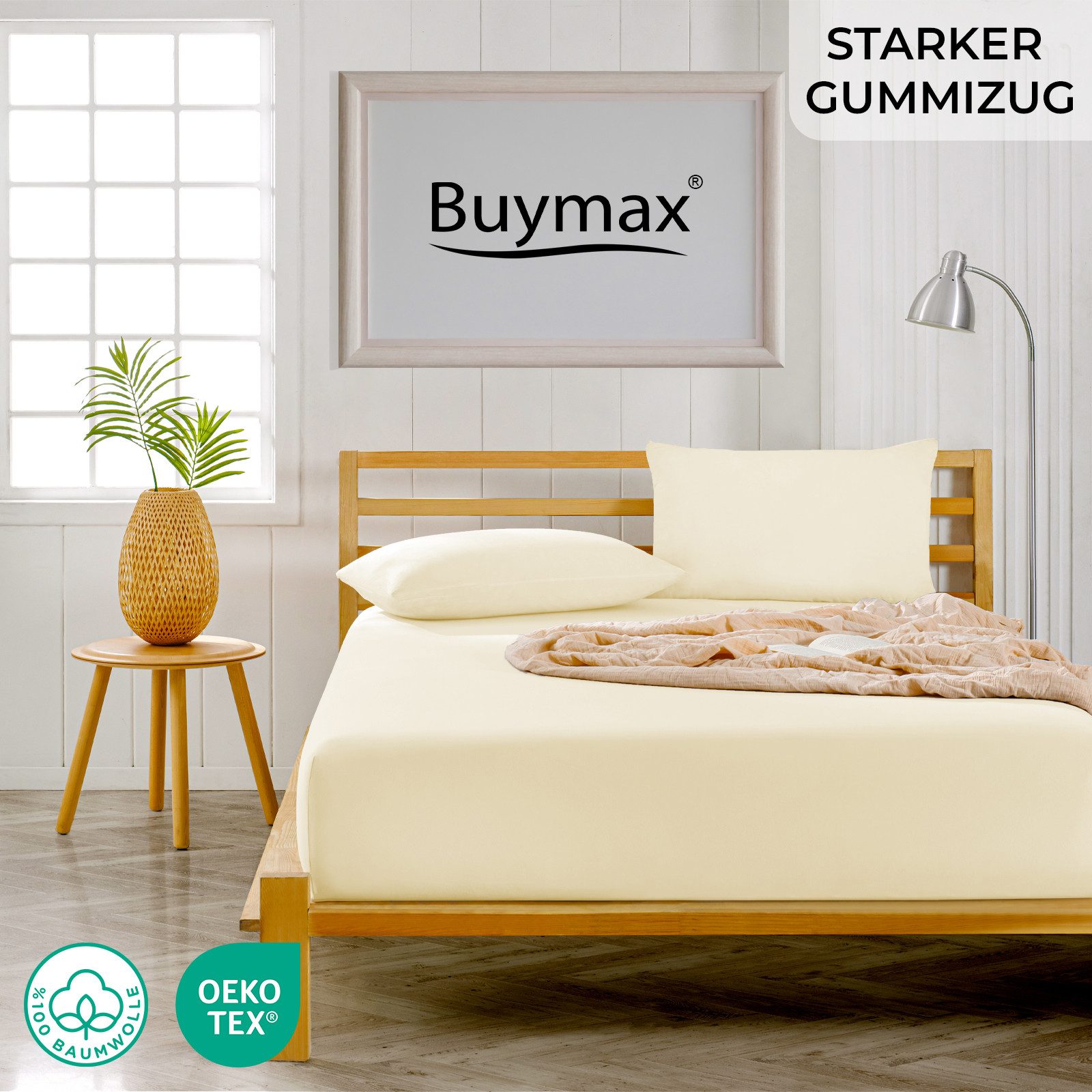 Buymax Spannbettlaken Topper, Spannbetttuch für Topper bis 12 cm Höhe, 100% günstig online kaufen