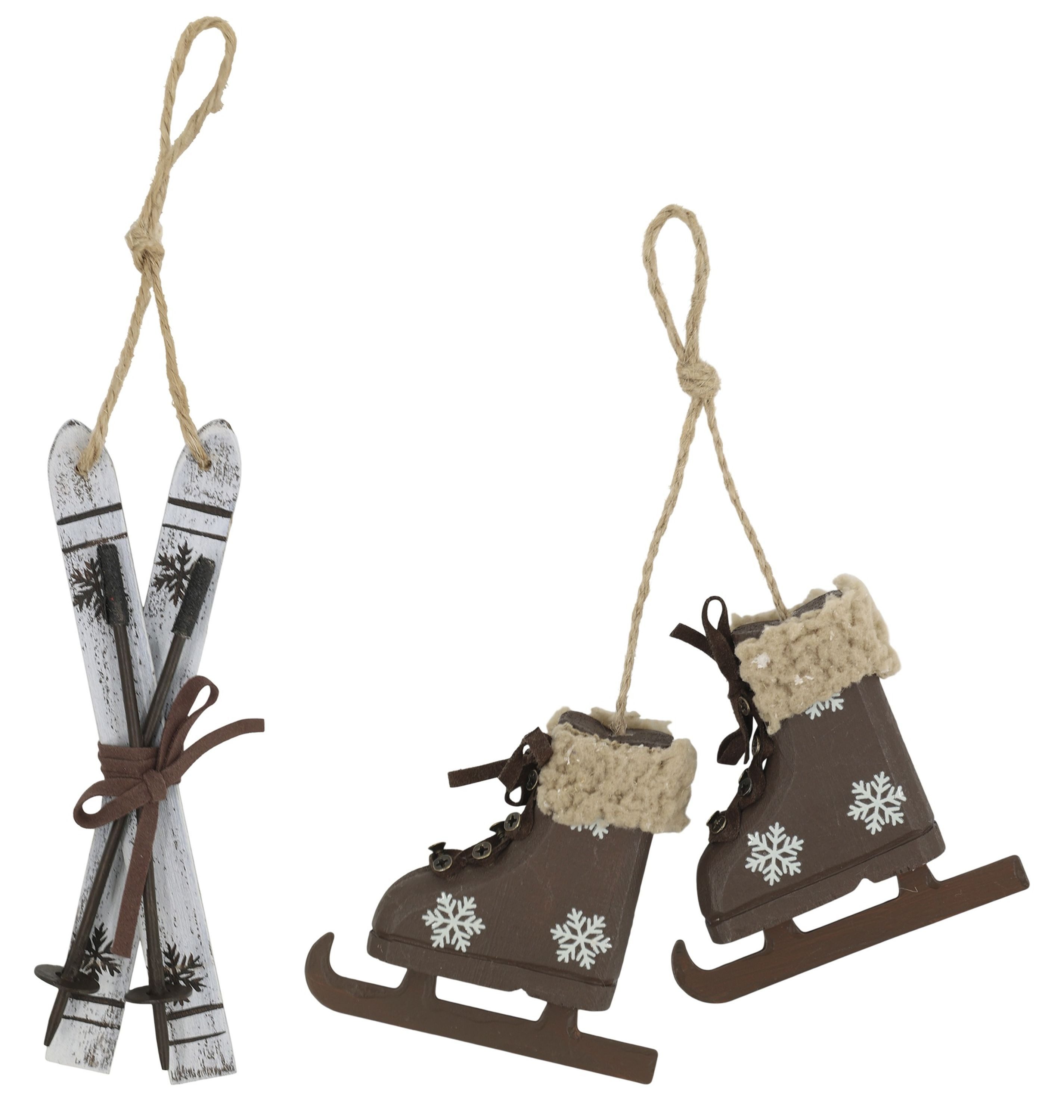 Chic Antique Christbaumschmuck Chic Antique - Weihnachtsschmuck Christbaumkugel Ski und
