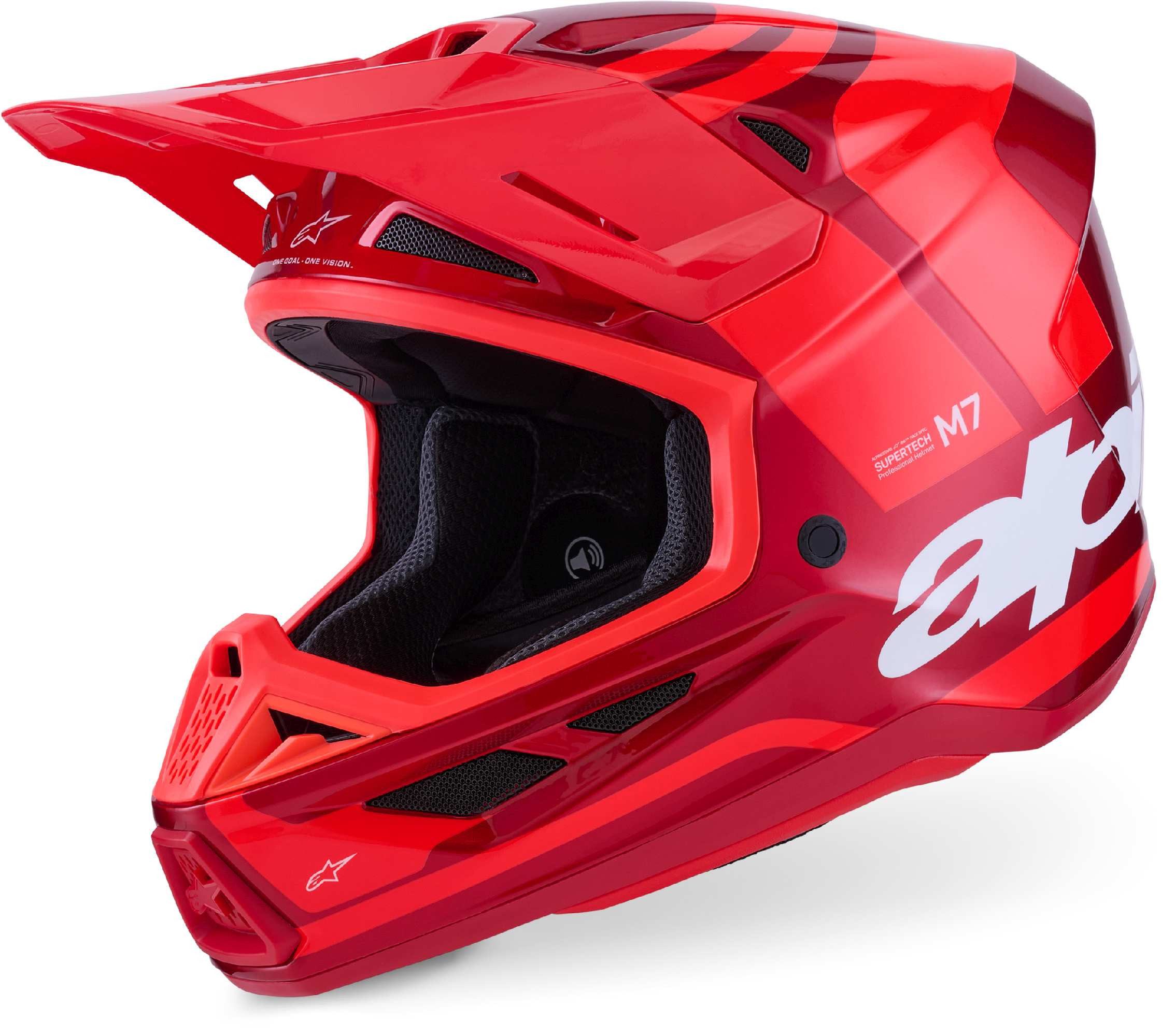 Alpinestars Motocrosshelm SM7 Core Motocross Helm, vorbereitet für Kommunikationssystem,Notfallsystem-Polsterung (EQ