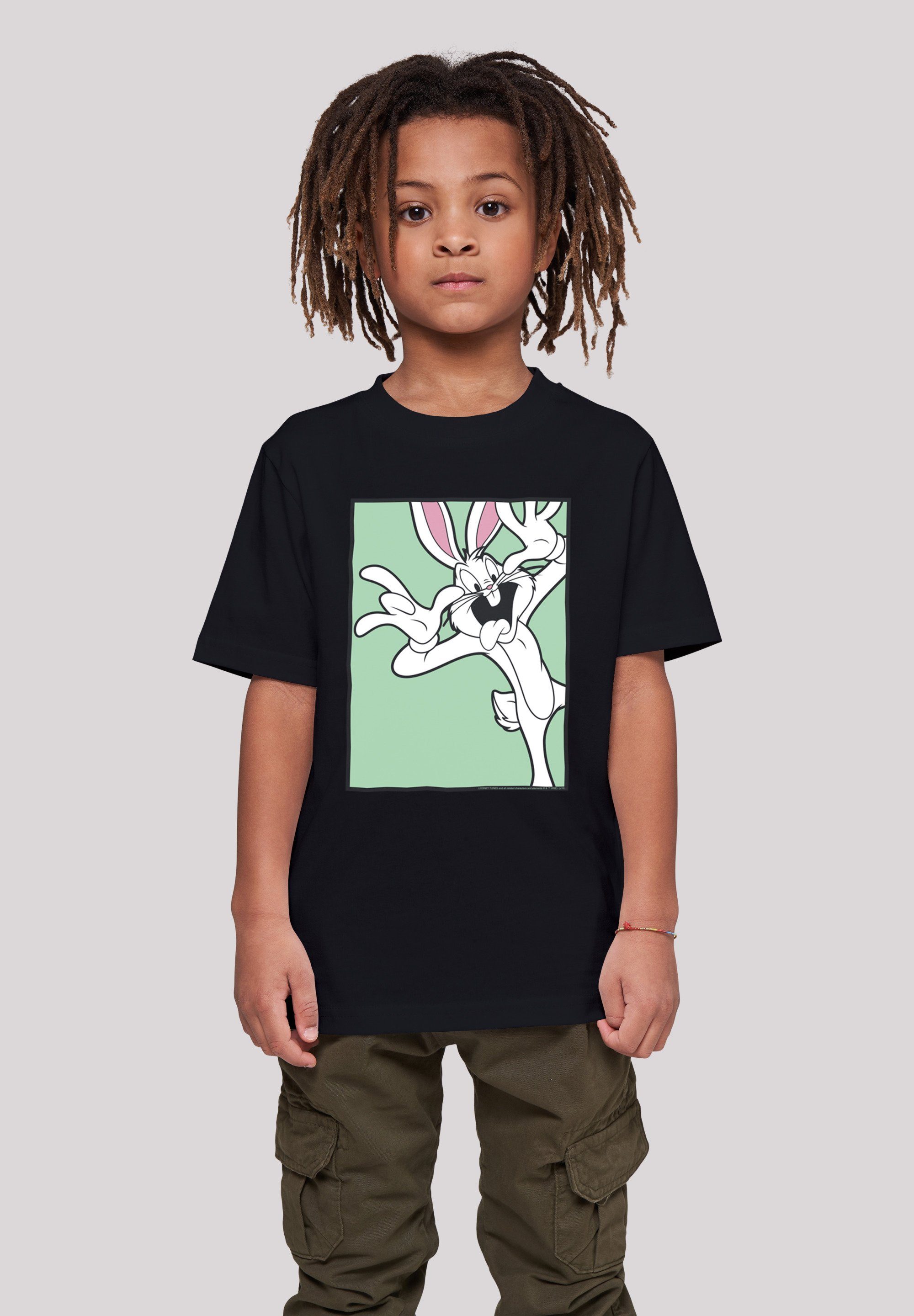 F4NT4STIC T-Shirt Tunes Print, Tunes Face Looney Bunny Offiziell Looney Bugs Funny T-Shirt lizenziertes