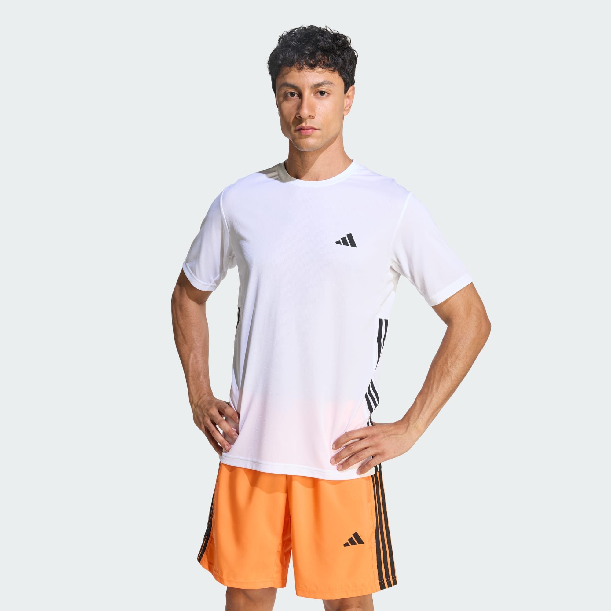 Trainingsshirt WORKOUT ESSENTIALS BASE 3-STREIFEN T-SHIRT