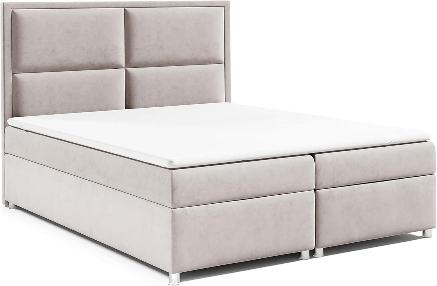 Best for Home Boxspringbett Trinity K-11 mit zwei Bettkasten und Komfort Topper H3 (Polsterbett Doppelbett Boxbett mit gepolstertes Kopfteil, versch. Größen, 140x200 160x200 180x200 200x200 cm), Handwerksqualität