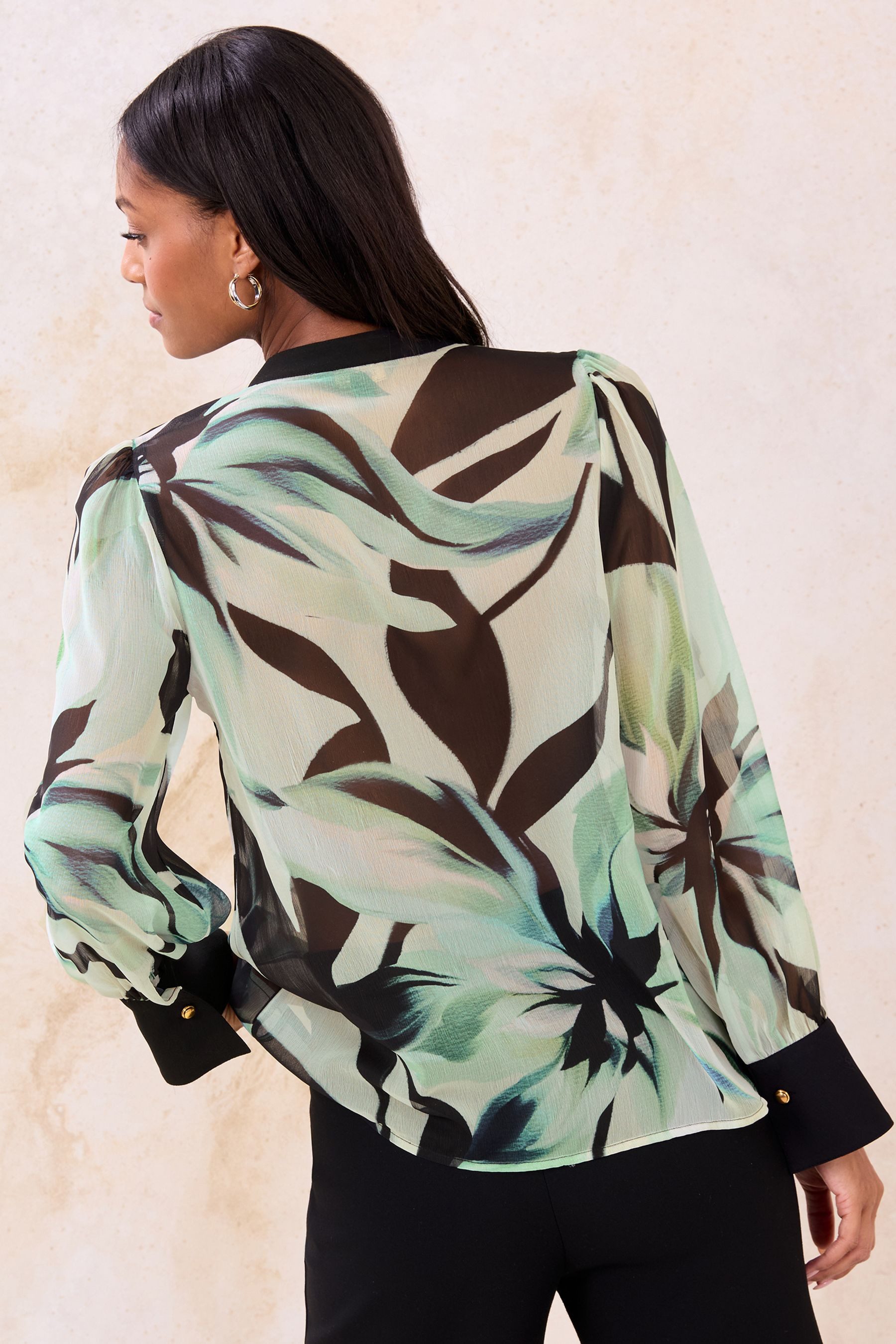 LIPSY Langarmbluse Lipsy Bluse, Print, Nieten + V-Ausschnitt, Regular (1-tl günstig online kaufen