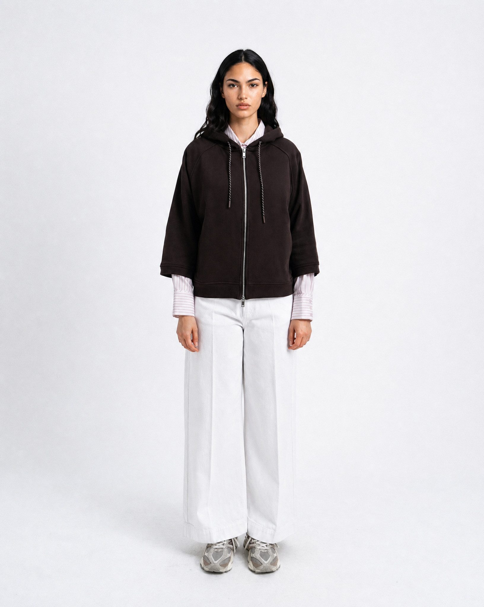Smith & Soul Kapuzensweatjacke mit Zwei-Wege-Reißverschluss