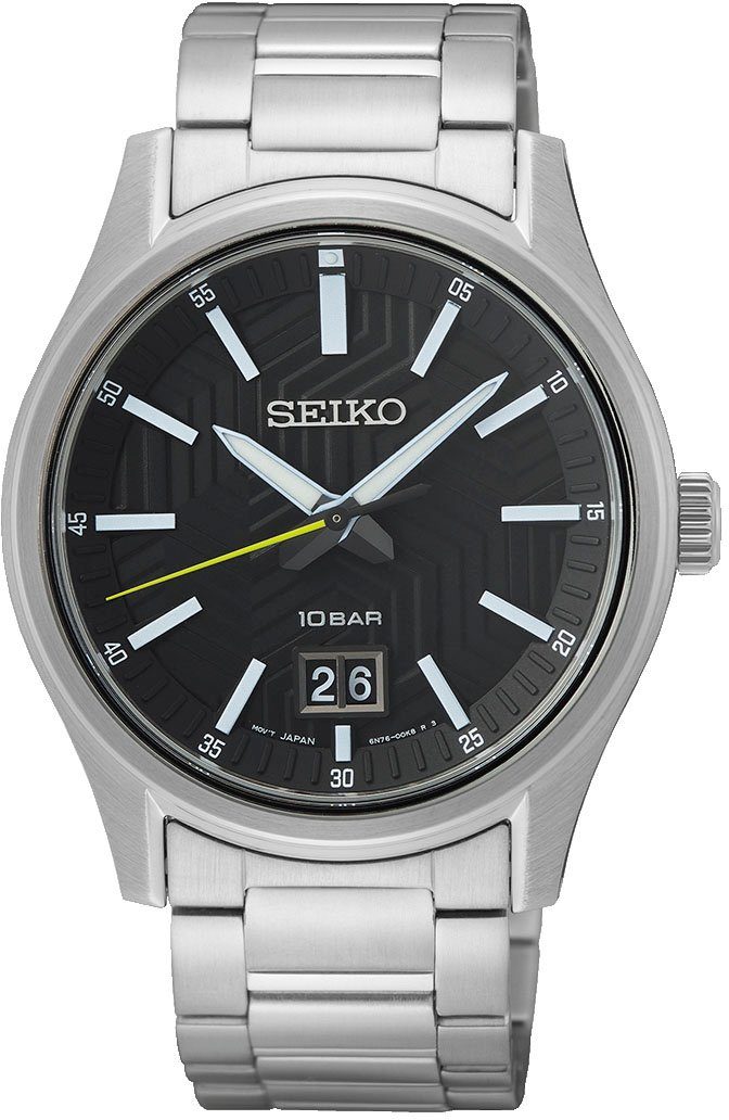 Seiko Quarzuhr SUR535P1, Armbanduhr, Herrenuhr, Datum, Saphirglas