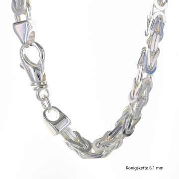 HOPLO Königskette Silberkette Königskette Länge 23cm - Breite 6,1mm - 925 Silber, Made in Germany