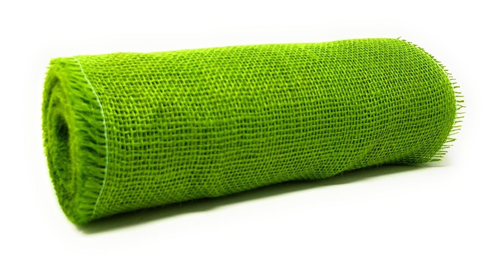 10 Breite Einfarbig Tischläufer cm Gewebt, 30 verschiedenen Grün in Juteband Farben jb (1-tlg), Länge Meter